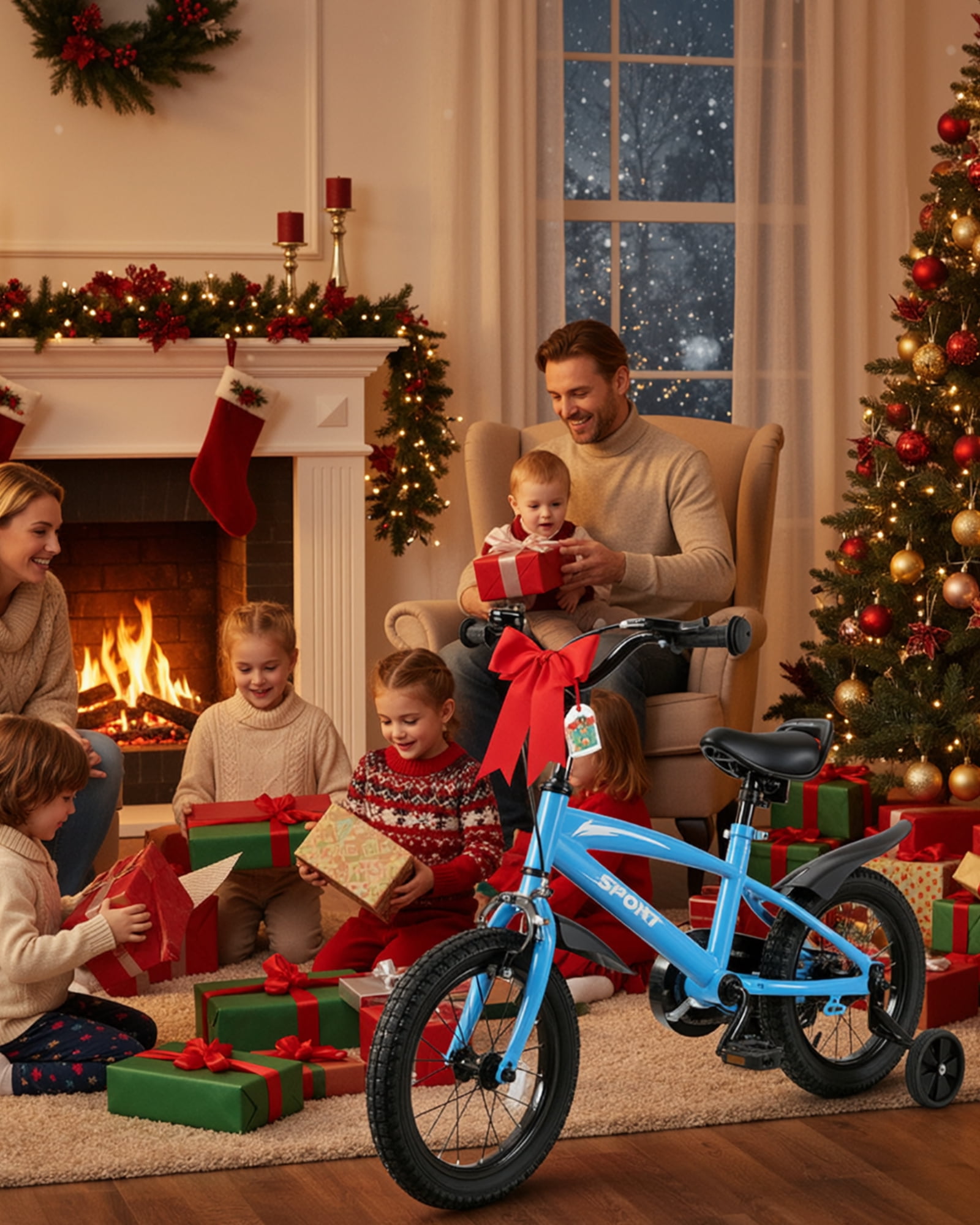 Naipo 14 Inch Kids Bike Girls and Boys Blue Bike with Removable Training Wheels - Image 12