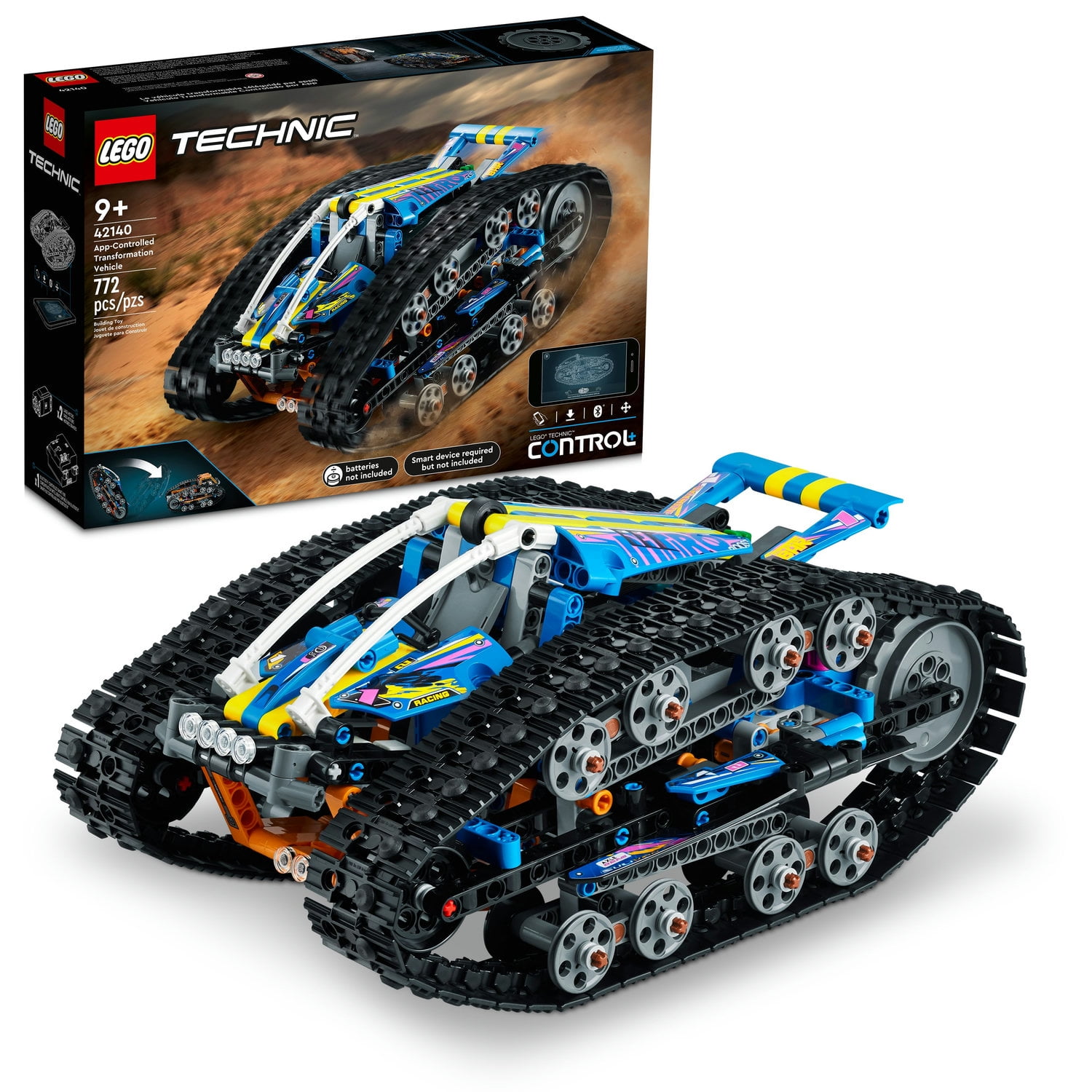 LEGO Technic App-Controlled Transformation Vehicle 42140, Off Road Remote Control Car, Building Car Kit that Flips, 2in1 RC Truck and Race Car Toy, Great Gift for Boys, Girls, Kids Who Love RC Cars - Image 5