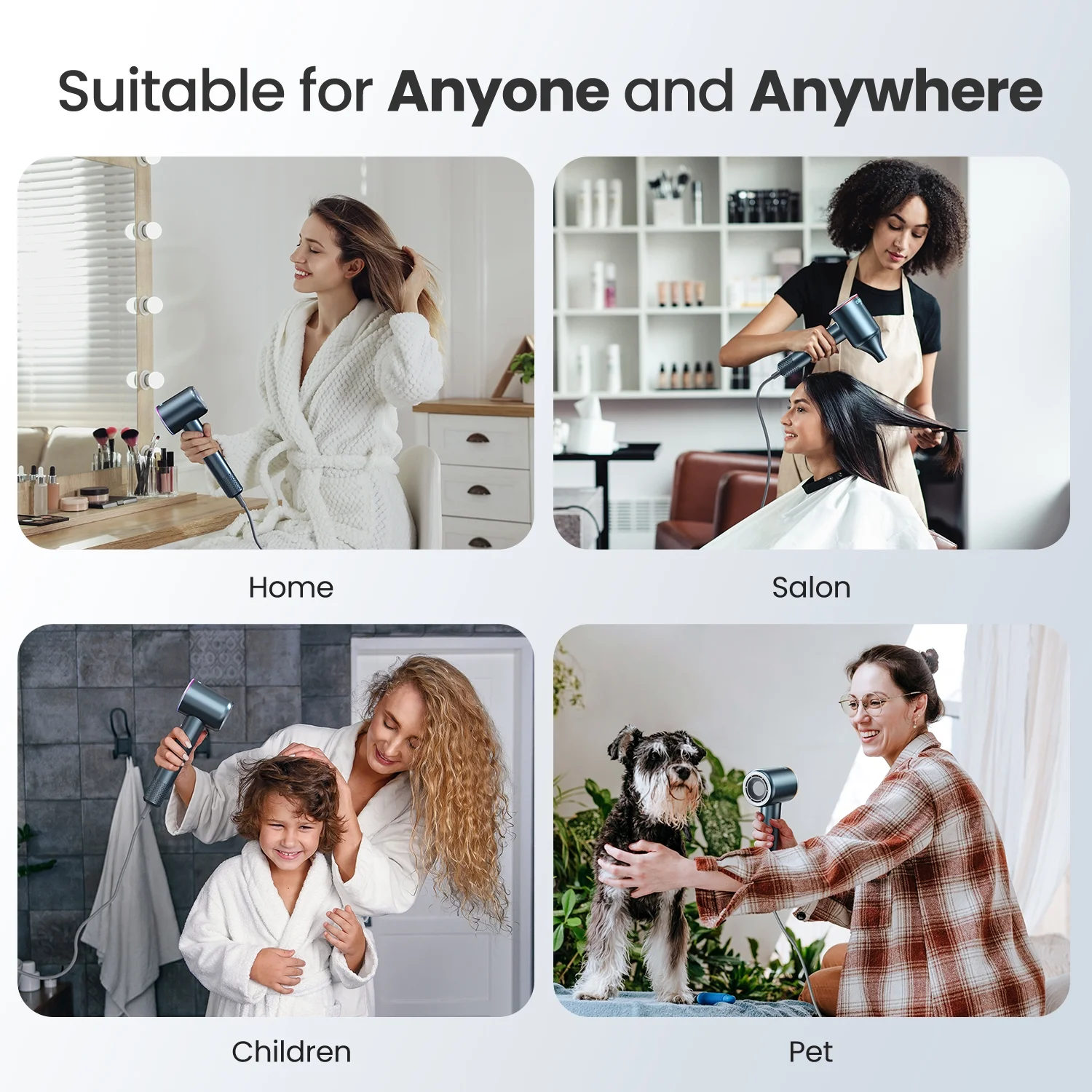 iDOO High Speed Portable Ionic Hair Dryer with Exclusive Hot & Cold Air Cycle Mode for Home Salon Travel - Image 6