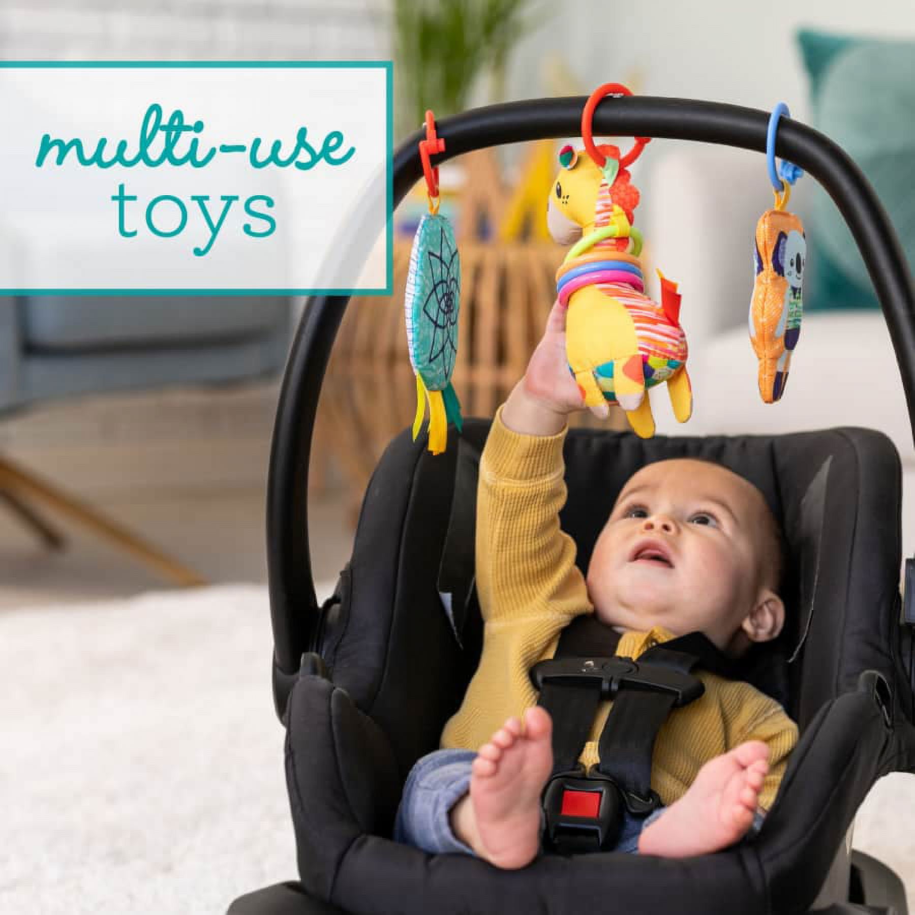 Infantino 4-in-1 Twist & Fold Musical Mobile Activity Gym, 6-12 Months, Blue Boho - Image 7