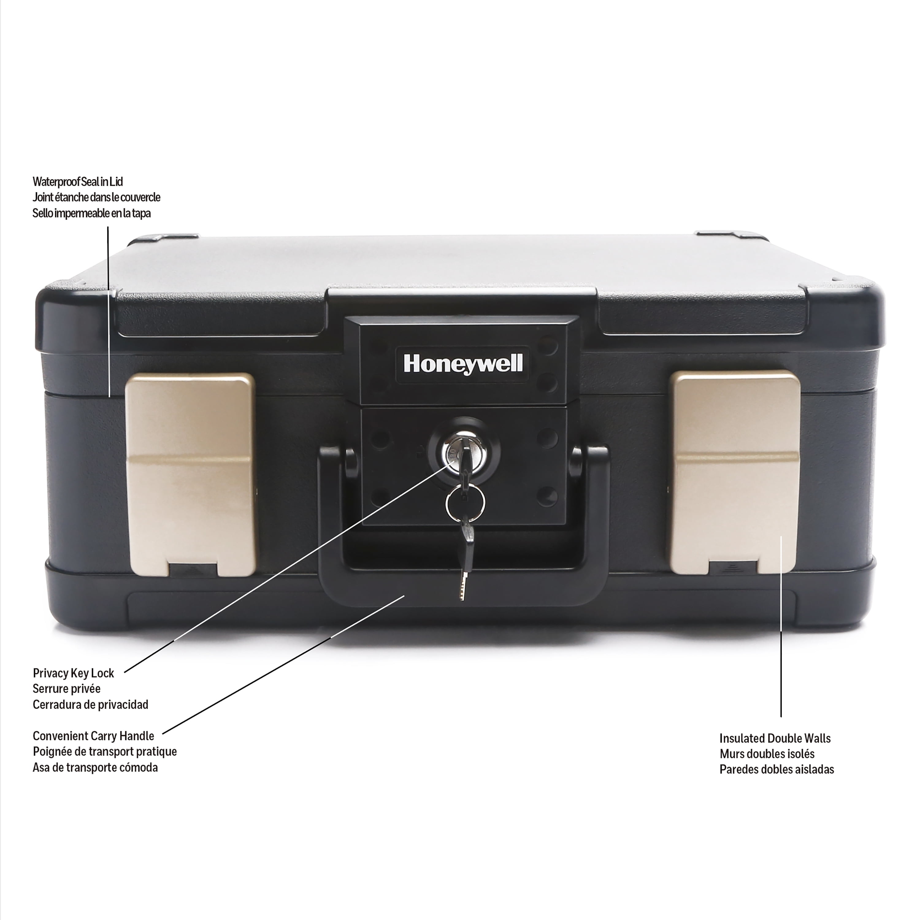 Honeywell Safes Waterproof 30-Minute Fire Chest Key Lock, Fits A4 and Legal Size 0.24 Cu ft. 1103 - Image 5