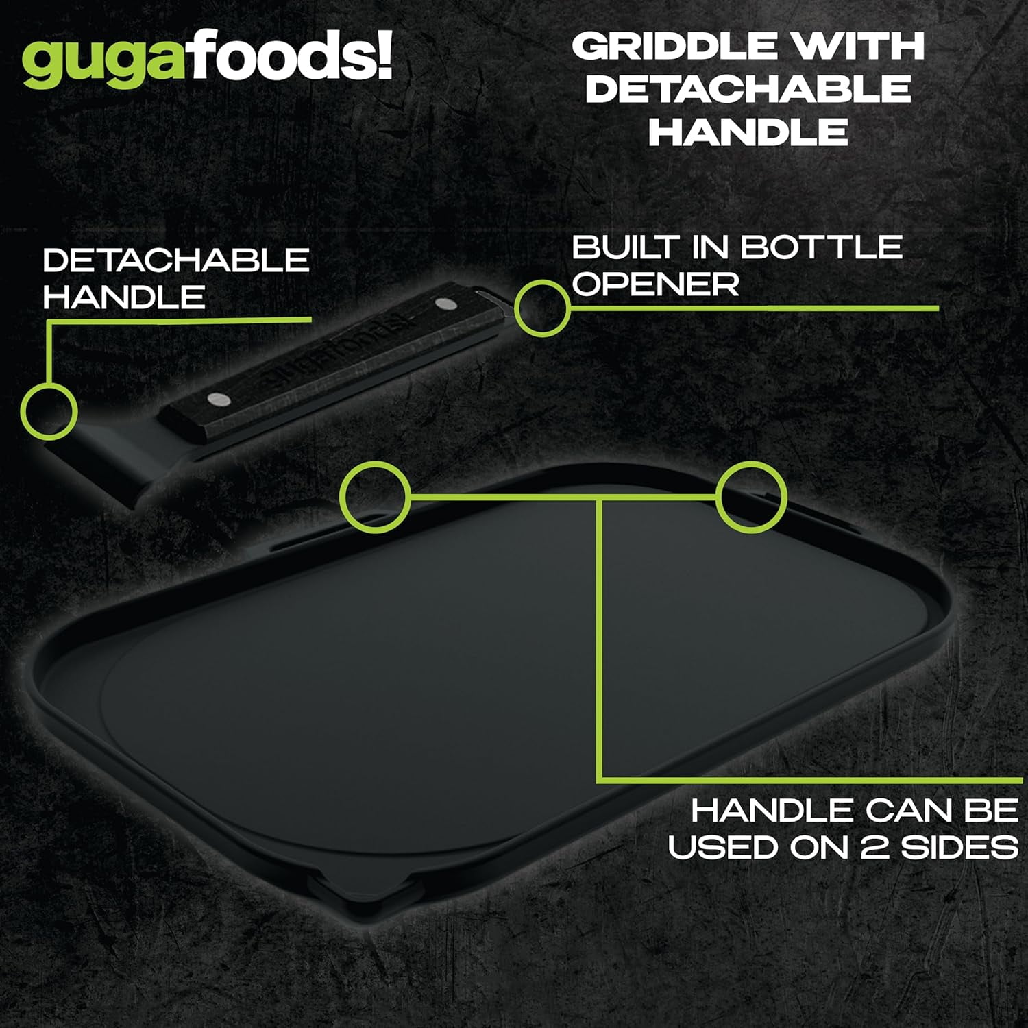 Guga Foods Ultimate Griddle Kit, Stainless Steel Spatulas, Multi-Surface Compatibility, 4-Piece Kit - Image 4