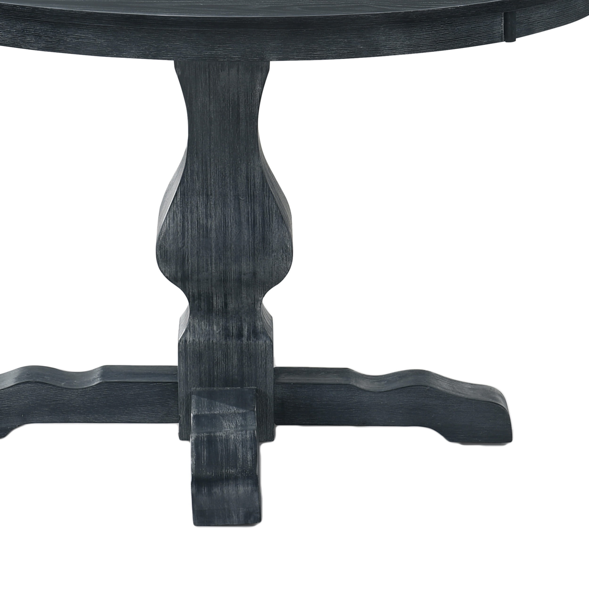 Noble House Merlene Wood Circular Dining Table, Gray - Image 6