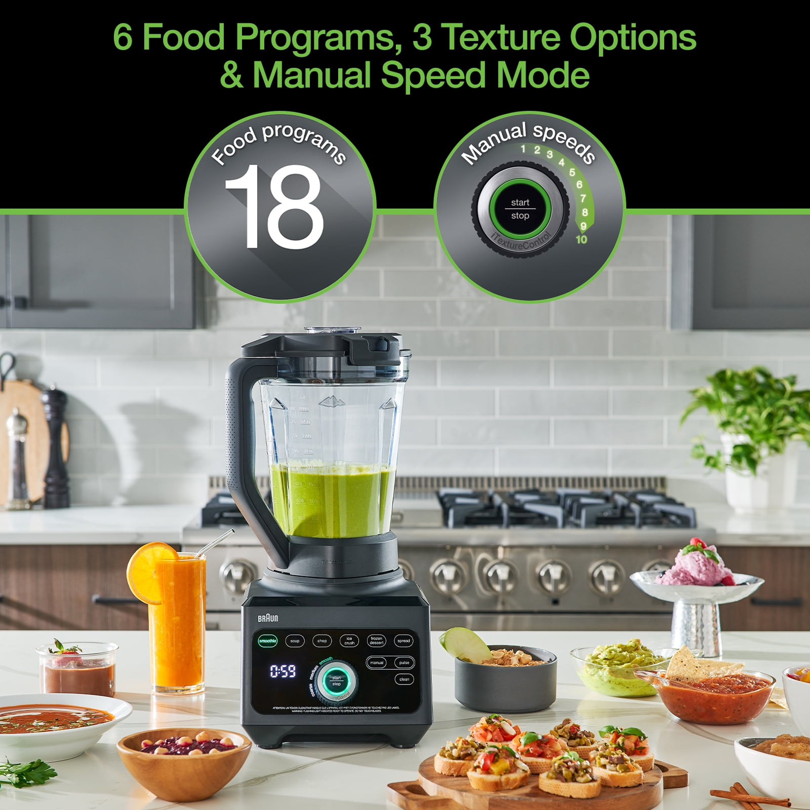 Braun TriForce Pro Power Blender with 3 Unique Texture Settings, Black - Image 2
