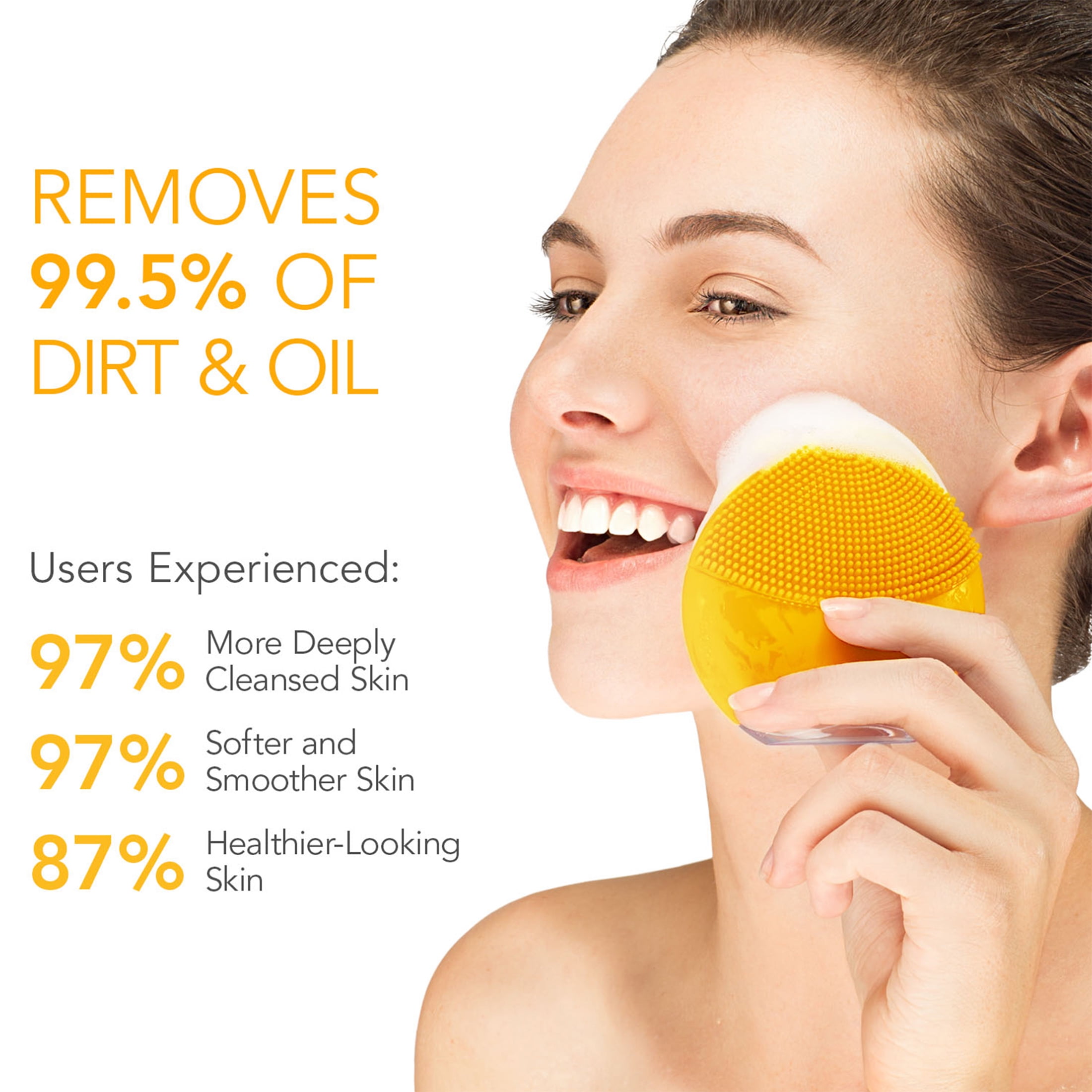 FOREO LUNA Mini 2 Facial Cleansing Brush for All Skin Types with Gentle Exfoliation and Sonic Cleansing, Sunflower Yello - Image 9