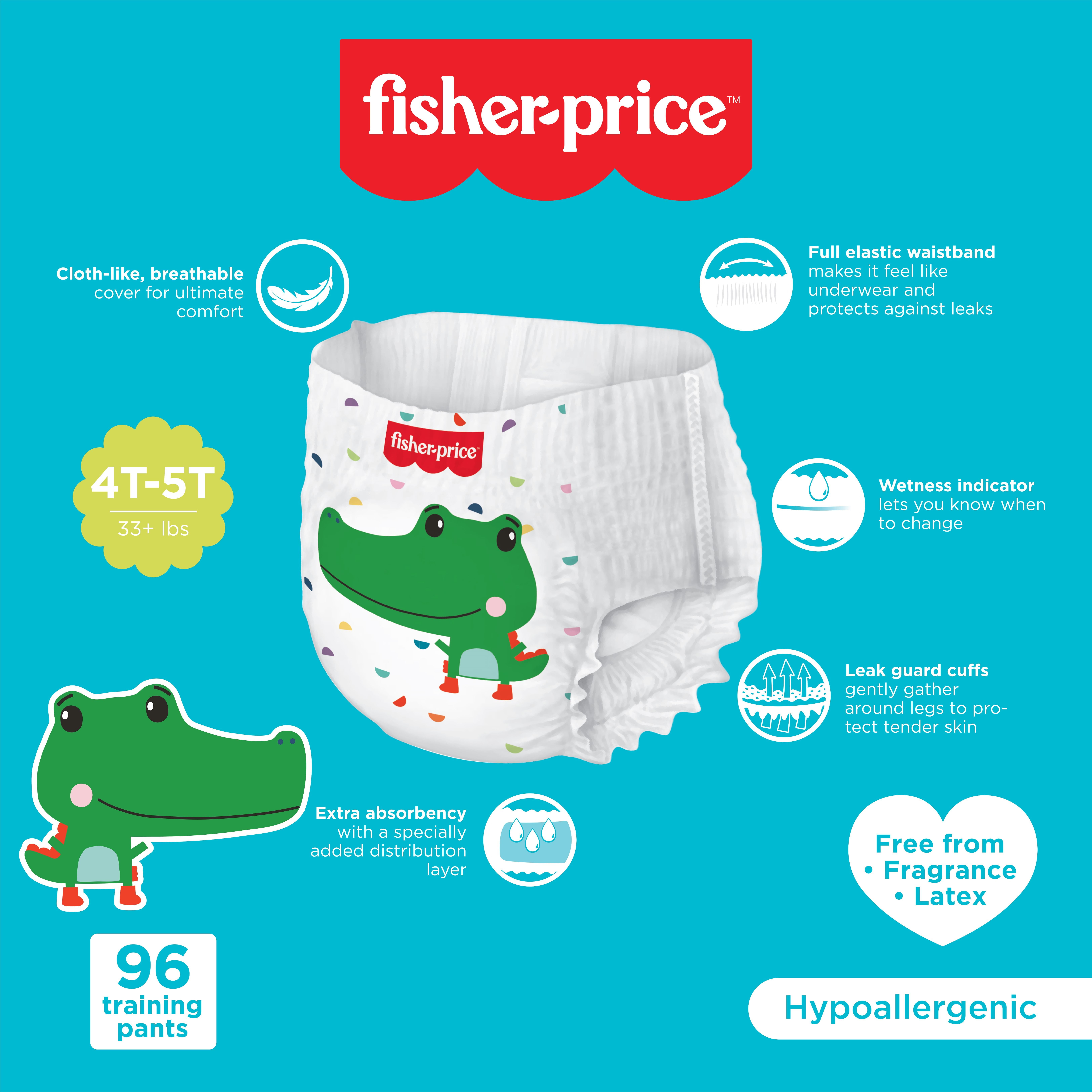 Fisher-Price Boys Pull-up Potty Training Pants for Toddlers, 4T-5T, 96 Count - Image 6