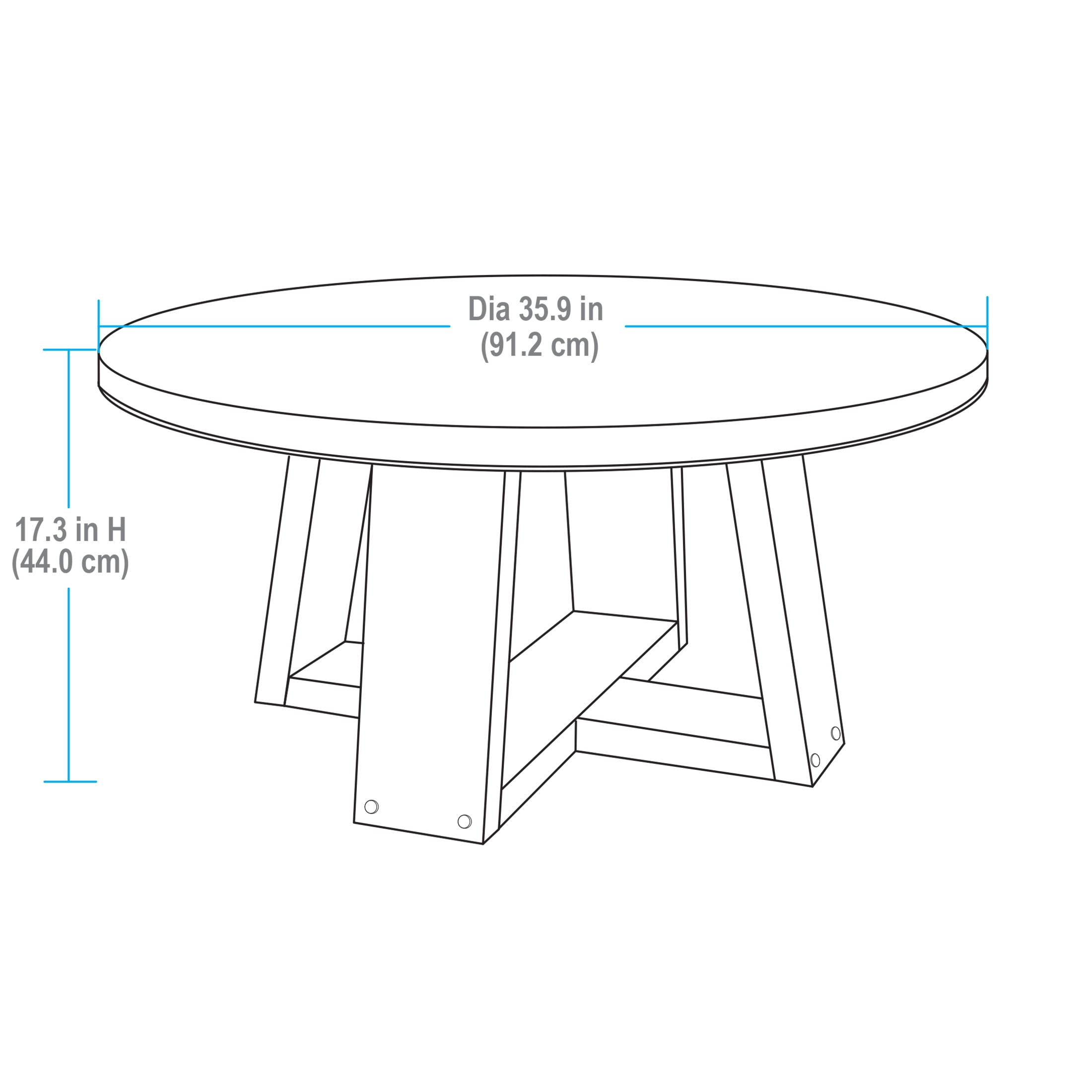 Better Homes & Gardens Ezra Coffee Table, Walnut finish - Image 5