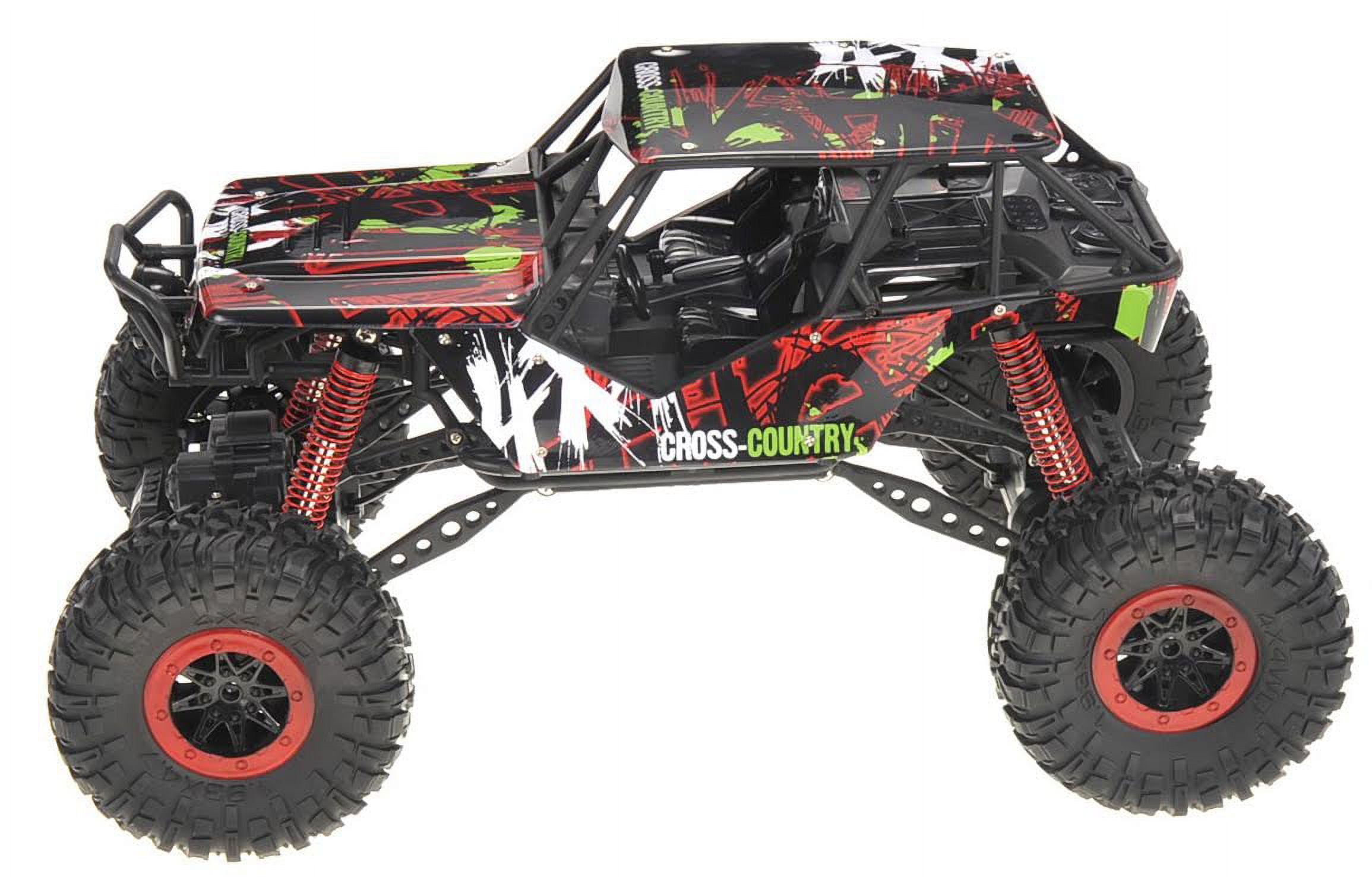 Wonder Wheels 1:10 RC Remote Control 2.4G 4WD Rally Rock Crawler Car - Red - Image 5