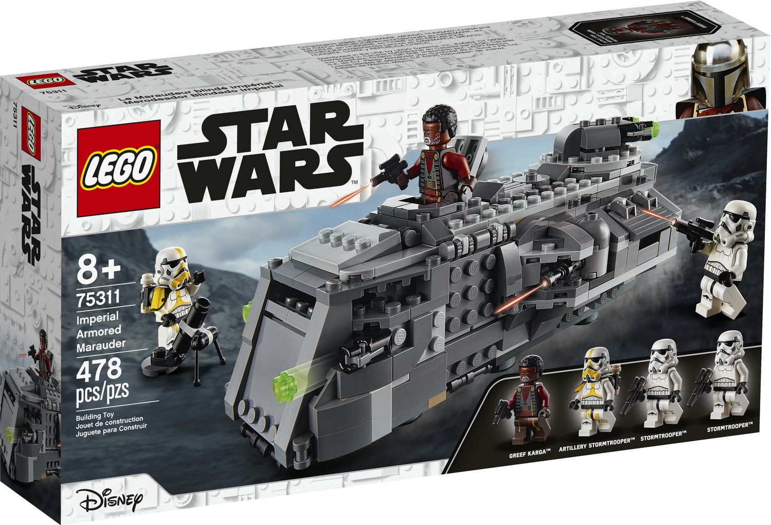 LEGO Star Wars: The Mandalorian Imperial Armored Marauder 75311 Building Toy for Kids (478 Pieces) - Image 9
