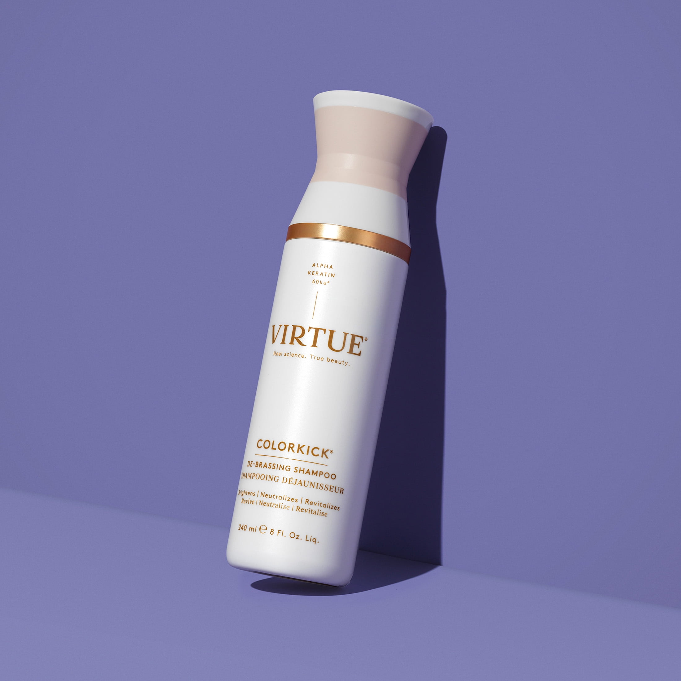 Virtue Colorkick Blue-Purple De-Brassing Hair Care Shampoo for All Hair Shades, 8 oz - Image 4