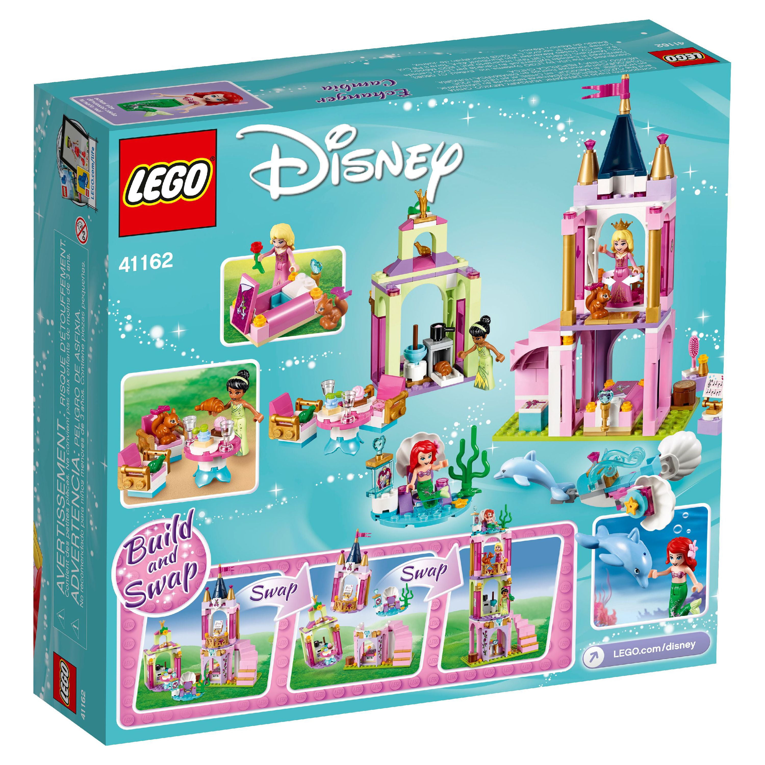 LEGO Disney Princess Ariel, Aurora, and Tiana's Royal Celebration 41162 Princess Castle Building Set - Image 3