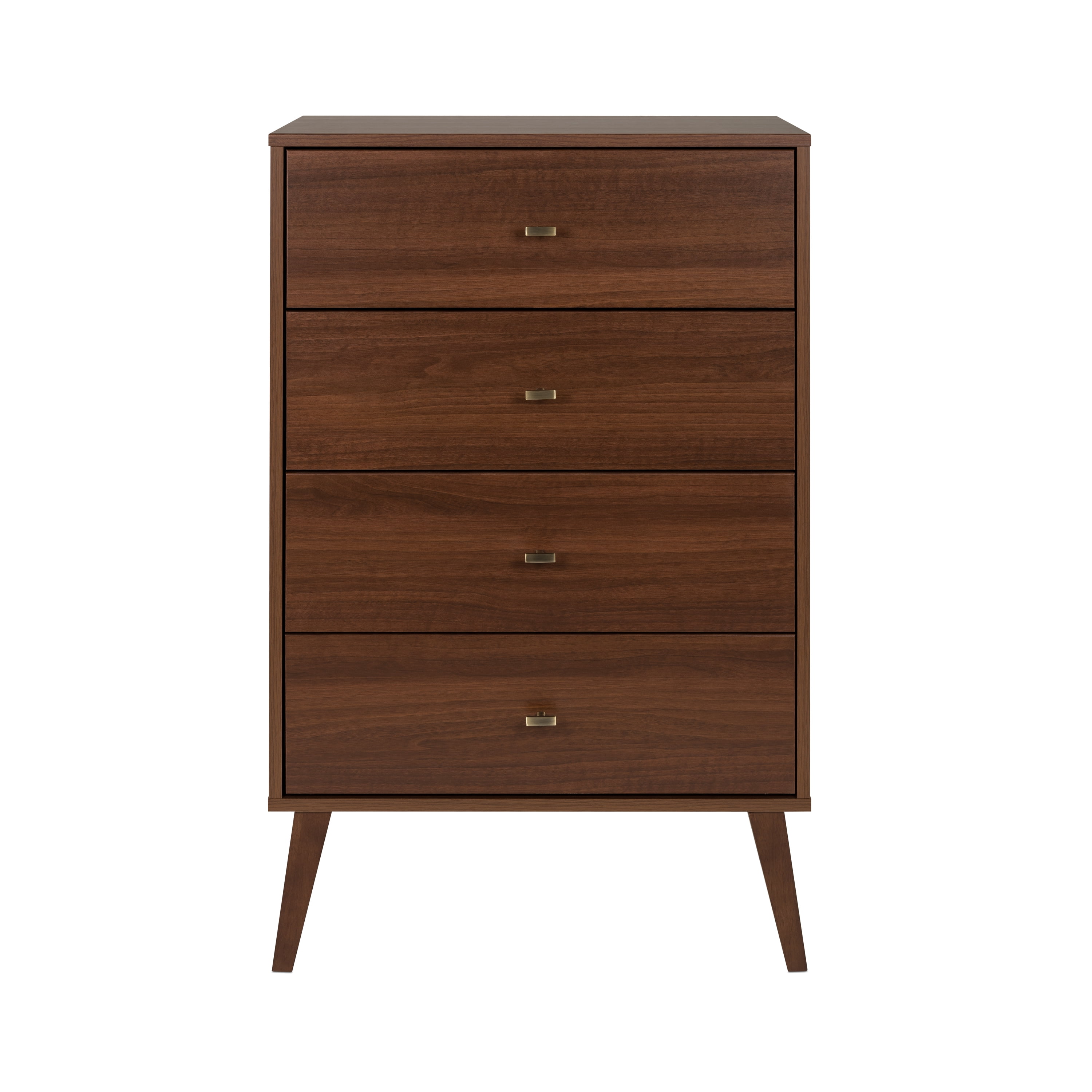 Prepac Milo Mid Century Modern 4-Drawer Vertical Chest, Cherry - Image 6