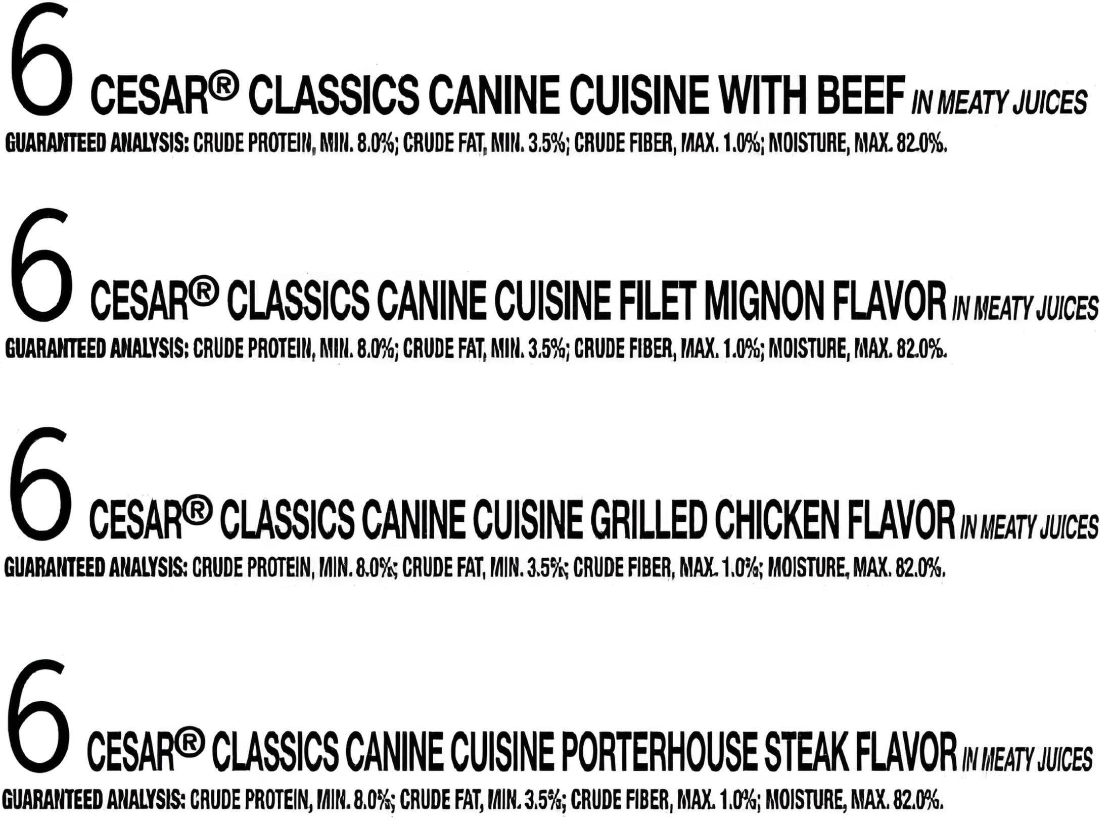 Cesar Canine Cuisine Wet Dog Food, Variety Pack (3.5 Ounce, 40 Count) - Image 3