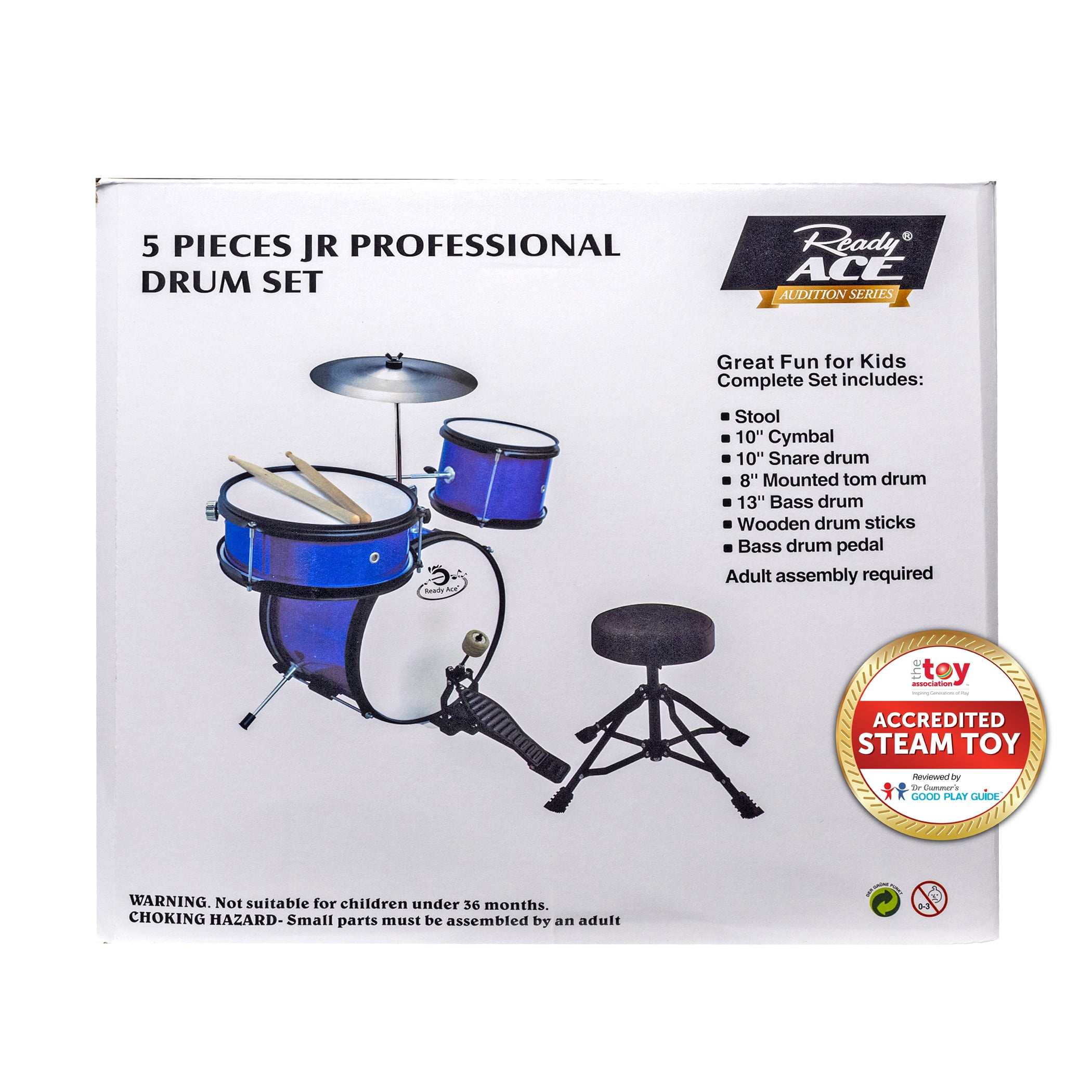 Ready Ace DS-5MB Junior Drum Set for Kids Ages 4 Years and Up - Image 4
