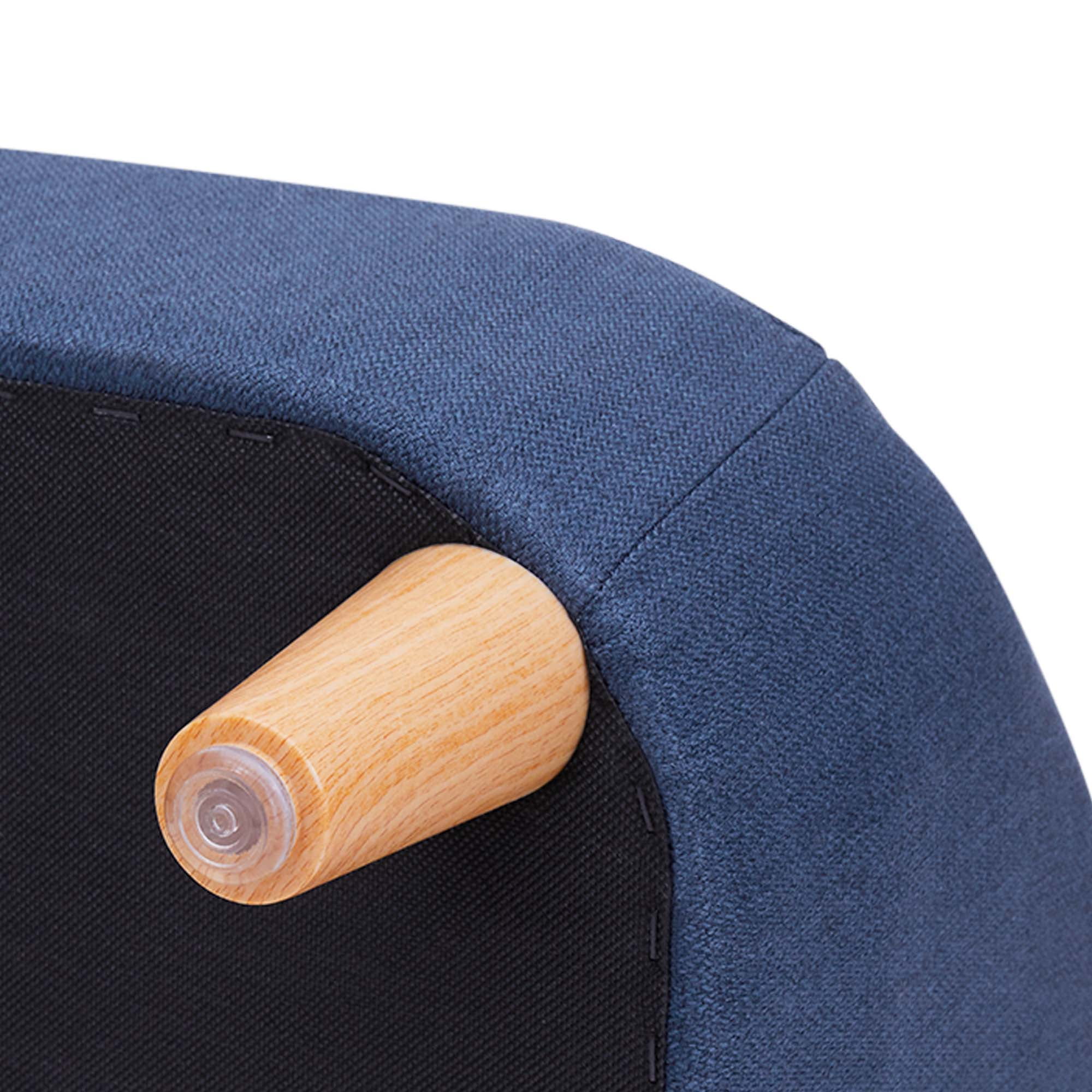 Teamson Pets Bennett Linen Sofa Dog Bed for Pets Up to 66 lbs, Navy - Image 5