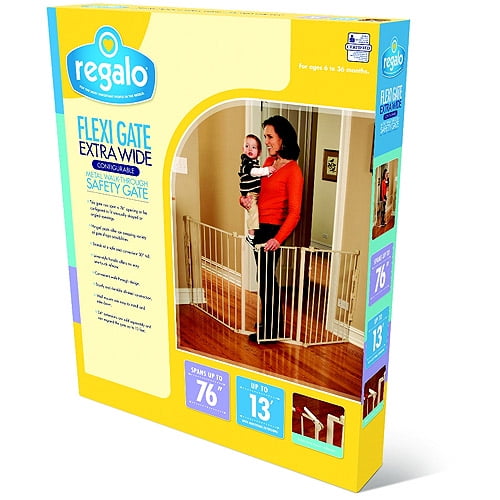 Regalo 76 Inch Super Wide Baby Gate, 3-Panel Baby Safety Gate, Configurable, Age Group 6 to 24 Months - Image 2