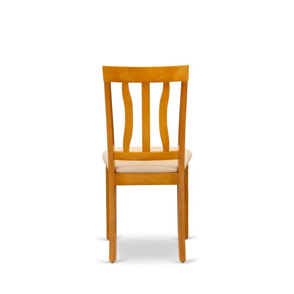 Set of 2 Chairs ANC-OAK-C Antique Dining Chair Cushion Seat with Oak Finish - Image 9