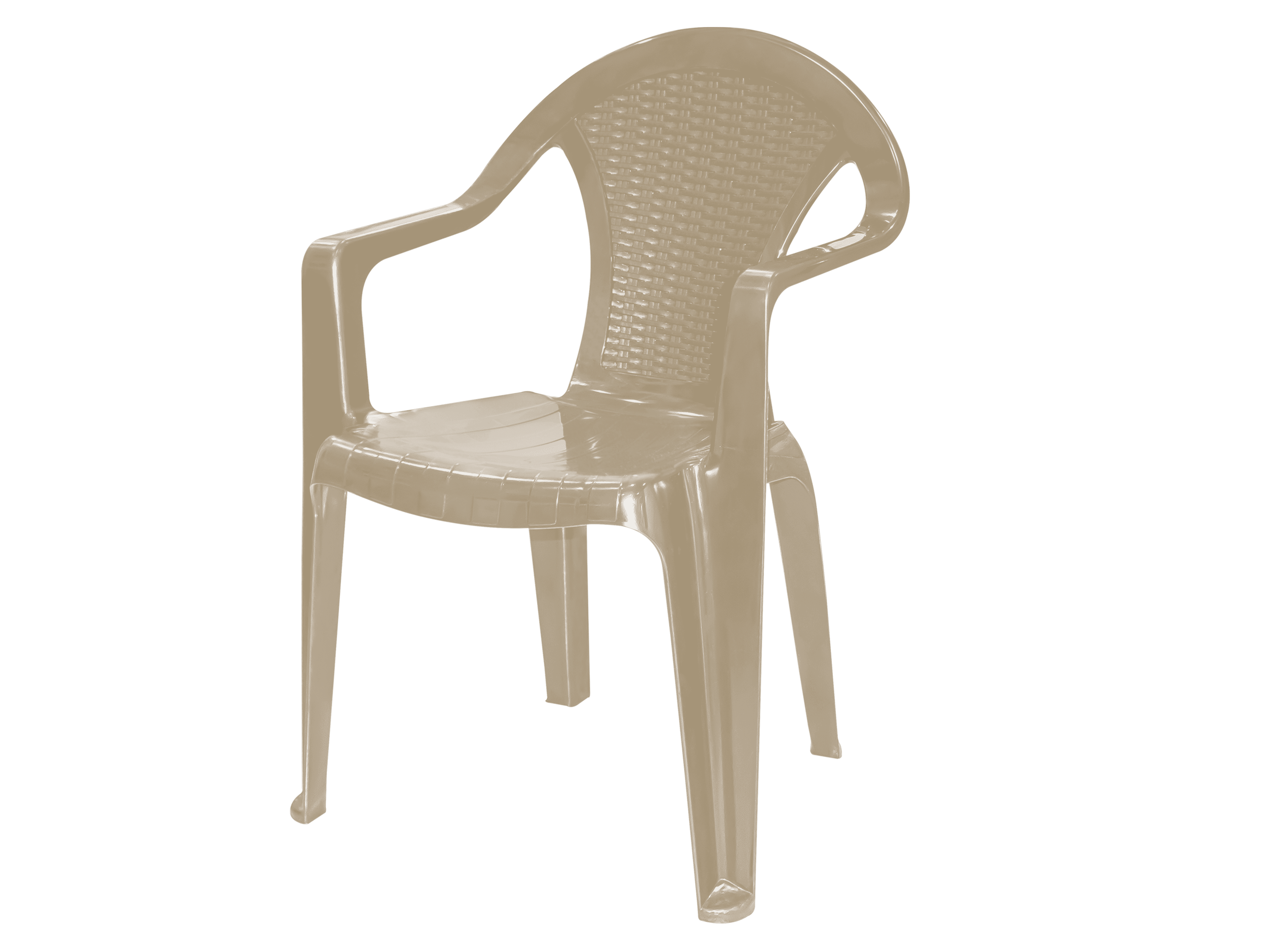 MQ Infinity PP Resin 5 - Piece Outdoor Patio Table and Chairs Set, Taupe - Image 4