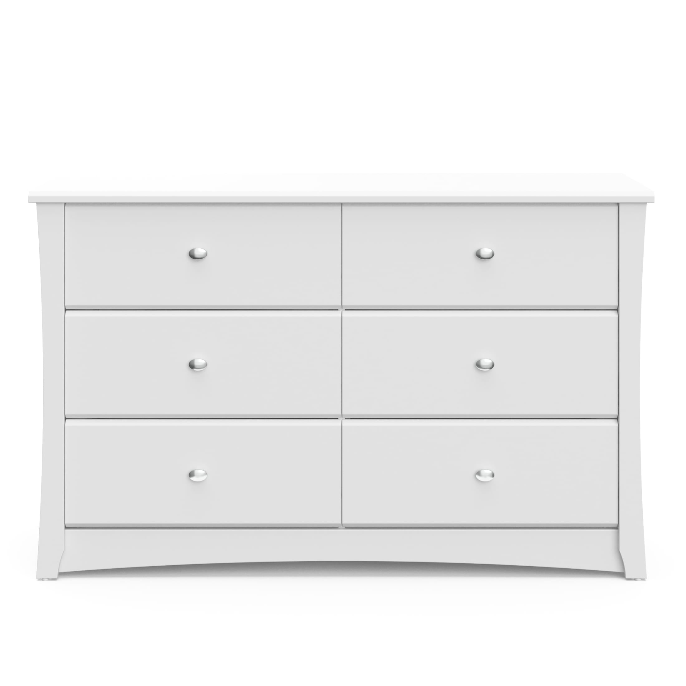 Storkcraft Crescent 6 Drawer Nursery Dresser, White - Image 9