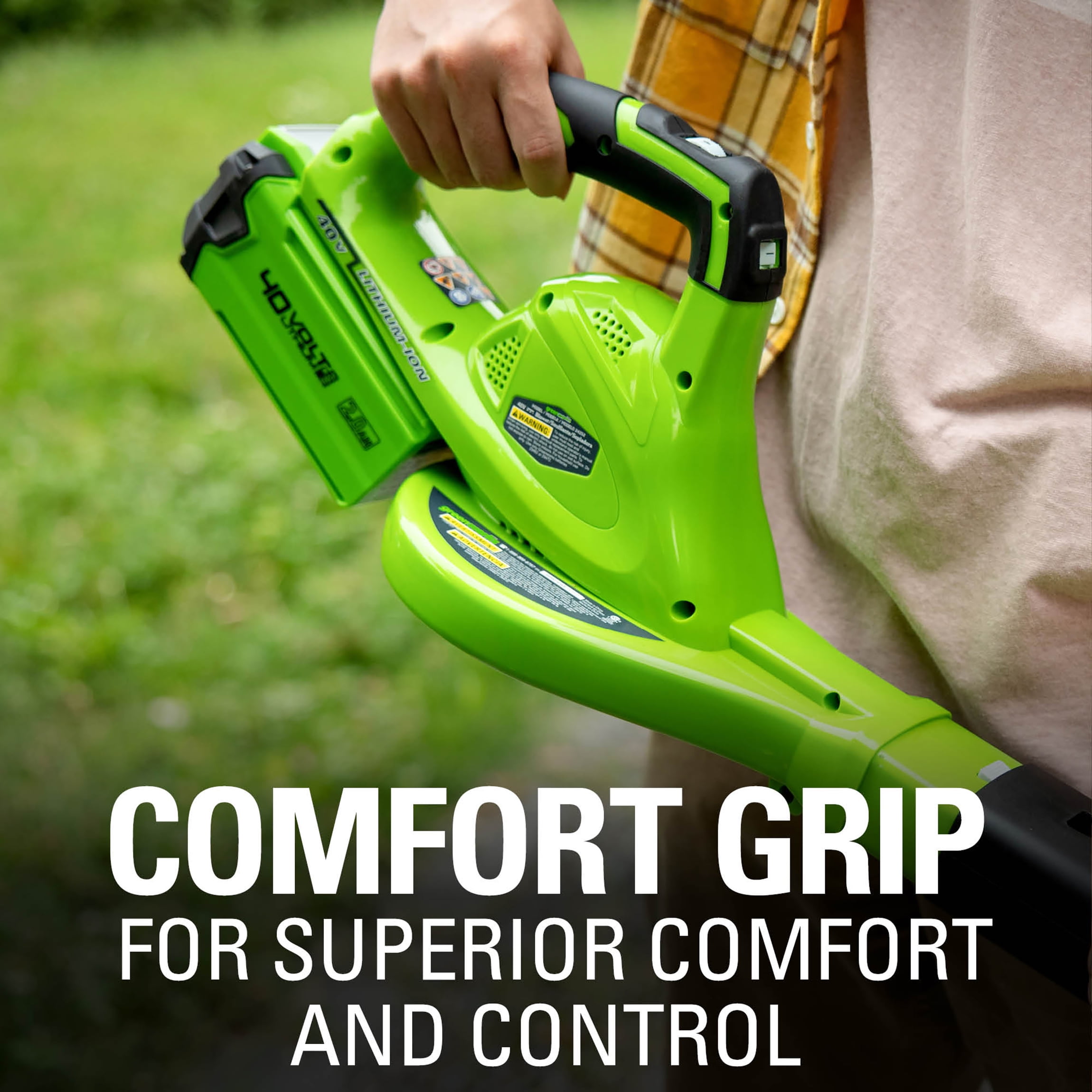 Greenworks 40V 135 CFM Cordless Leaf Blower/Sweeper, Battery Not Included 24282 - Image 8