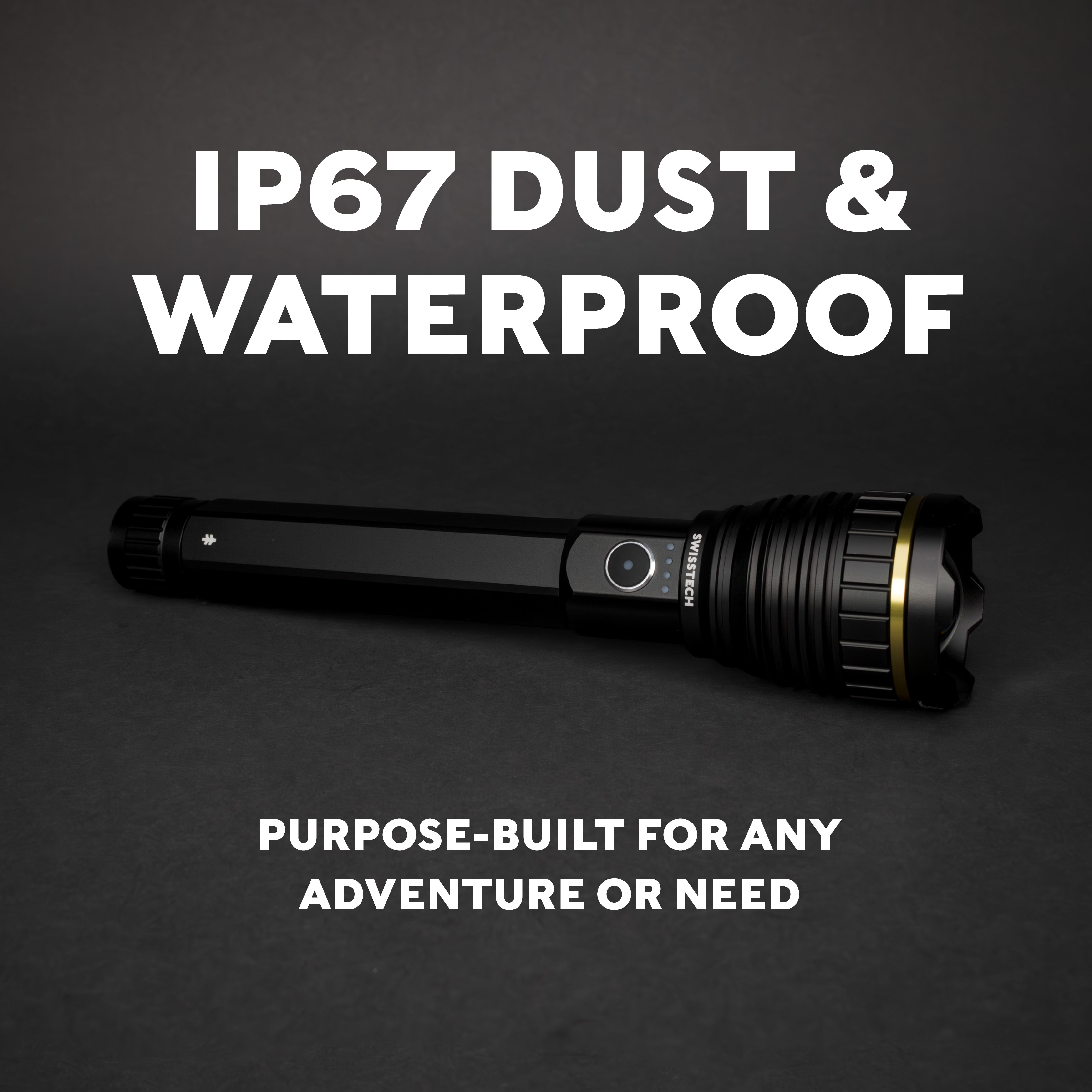 Swiss Tech Erhellen 20, 20000 Lumen Rechargeable LED Flashlight with USB-C, IP67 - Image 5