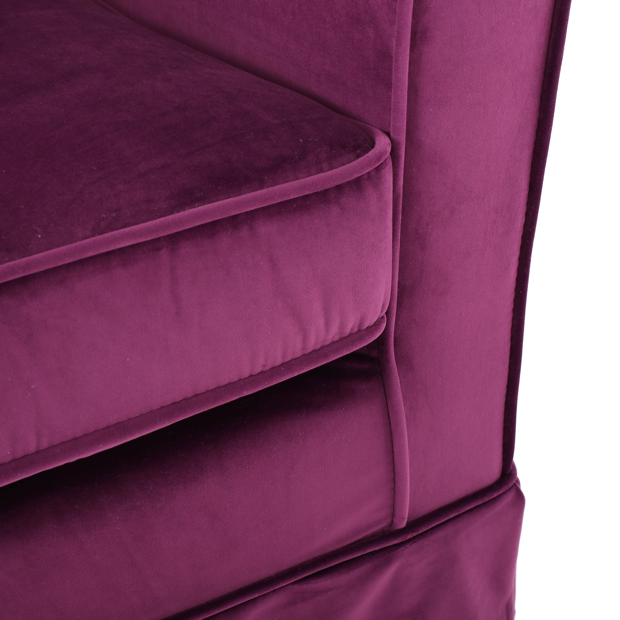 Noble House Celeste Velvet Swivel Chair with Loose Cover, Fushsia(Red) - Image 5