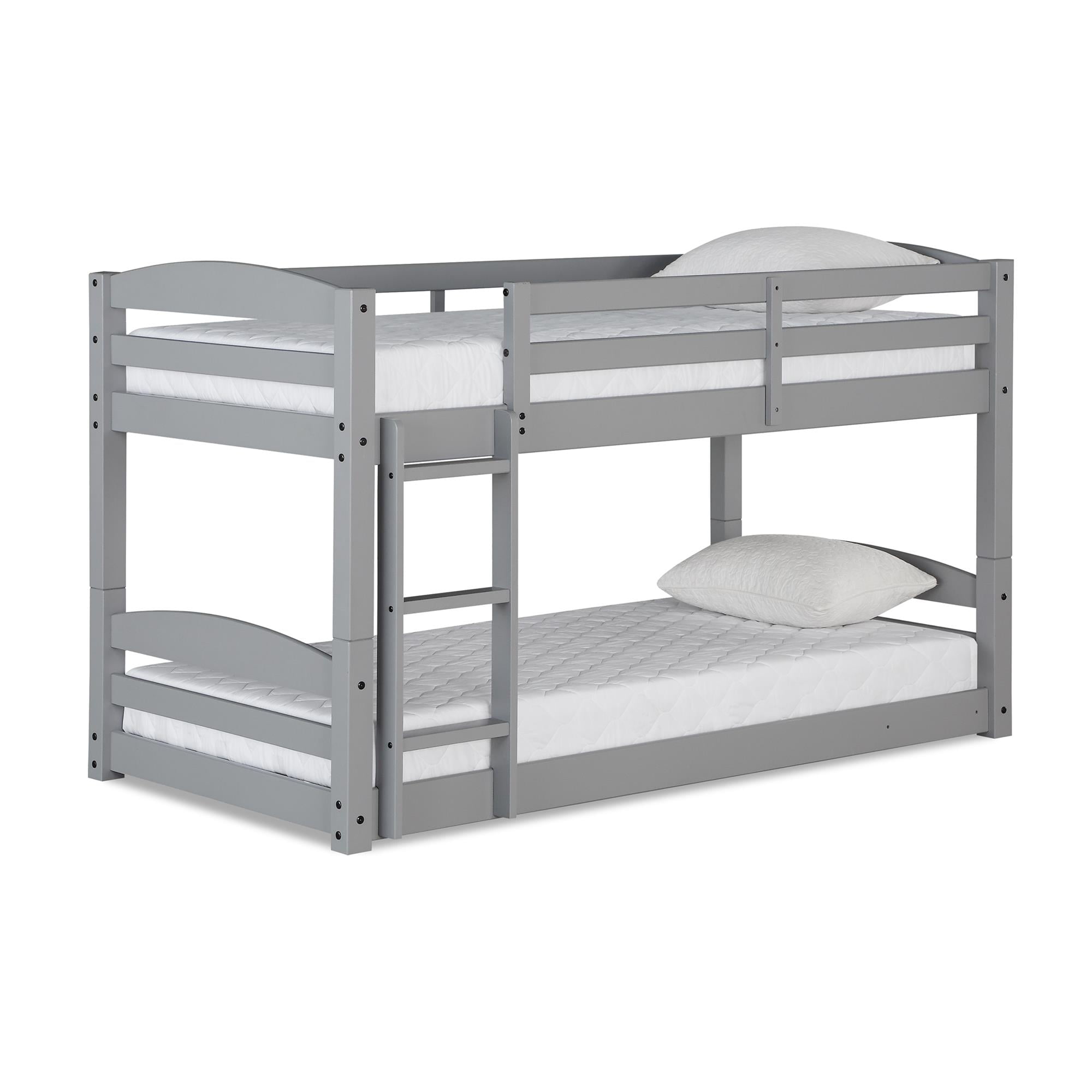 Better Homes & Gardens Tristan Twin-over-Twin Convertible Floor Bunk Bed, Gray - Image 7