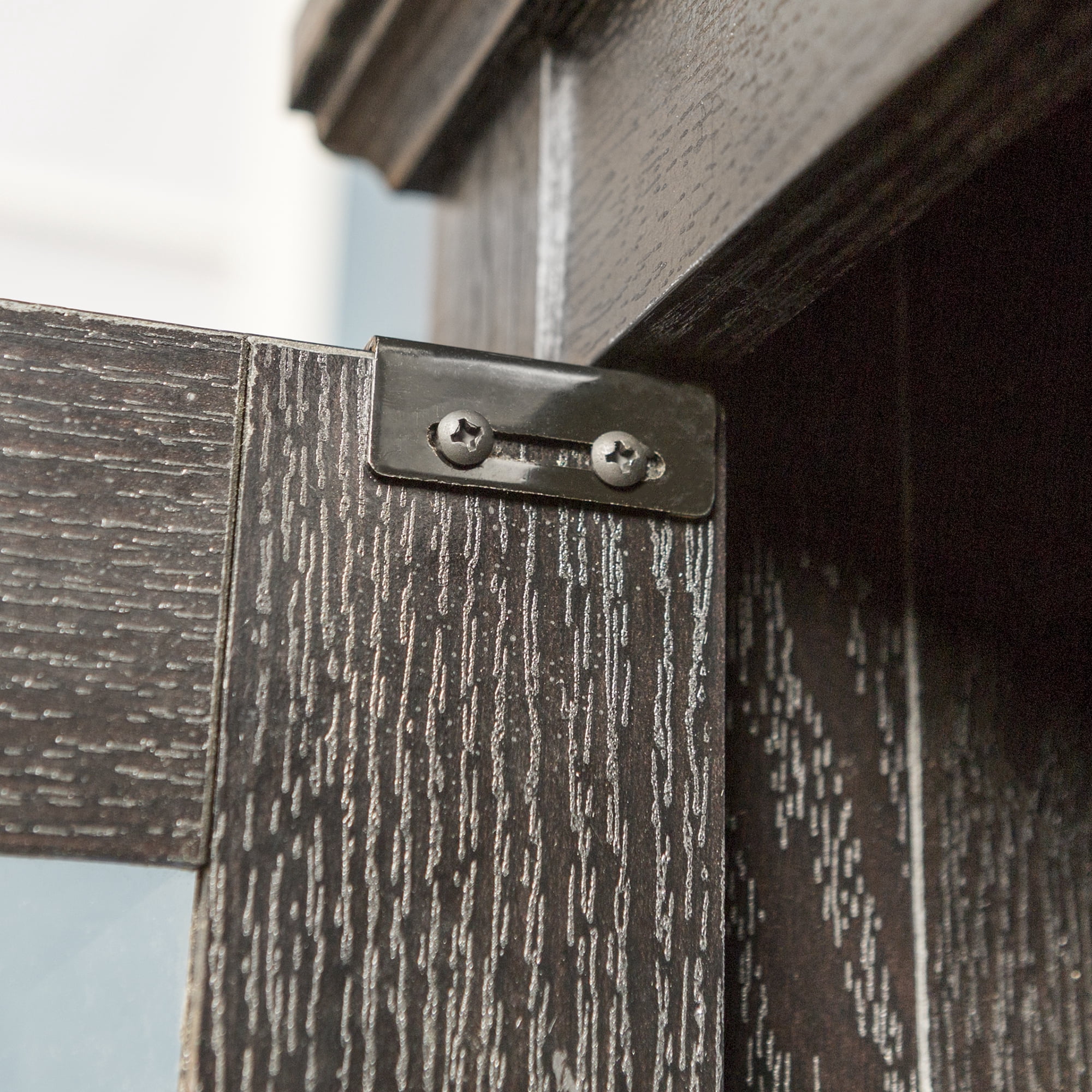 Manor Park Wood Corner TV Stand for TVs up to 48" - Black - Image 3