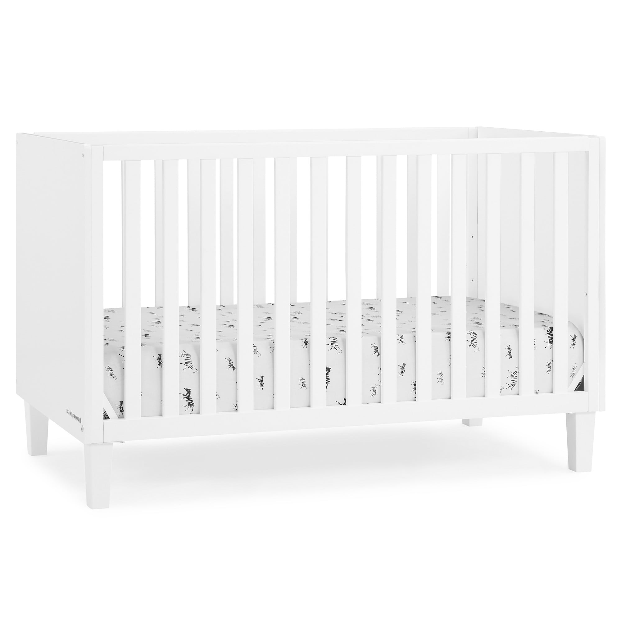 Delta Children Sonny 4-in-1 Convertible Baby Crib, Bianca White - Image 3