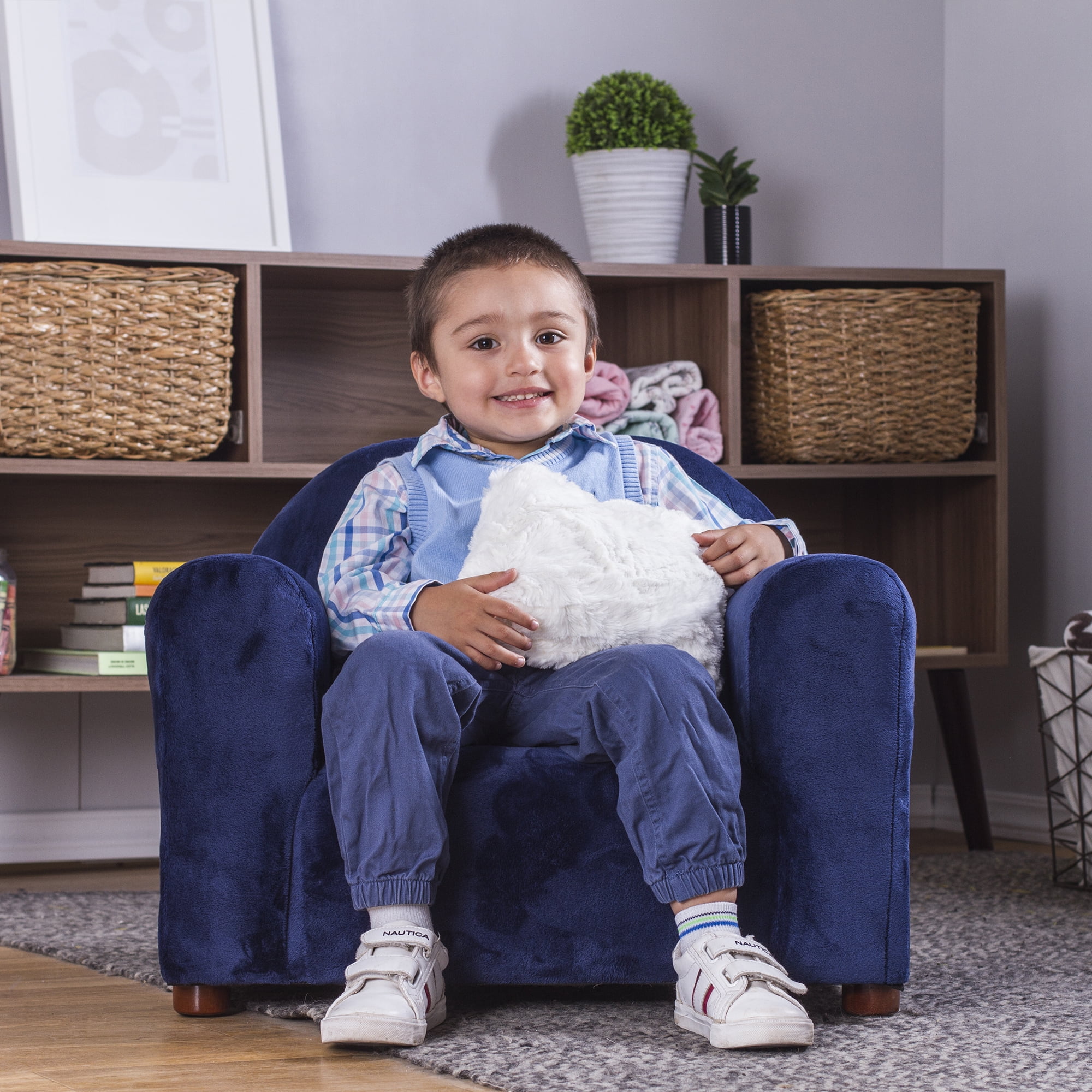 Keet Cozy Children's Chair Minky Navy - Image 4