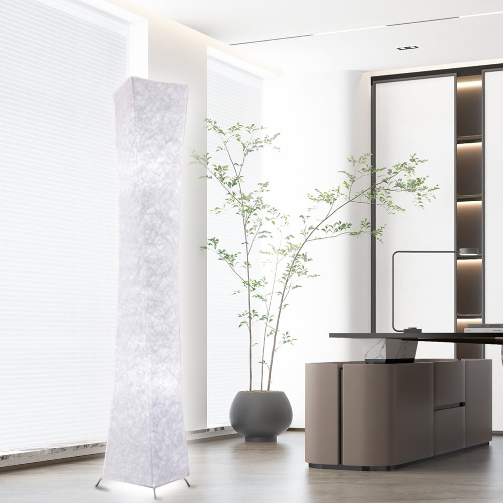 Kqiang 61” RGB Color Changing Dimmable Floor Lamp with White Fabric Shade - Image 7