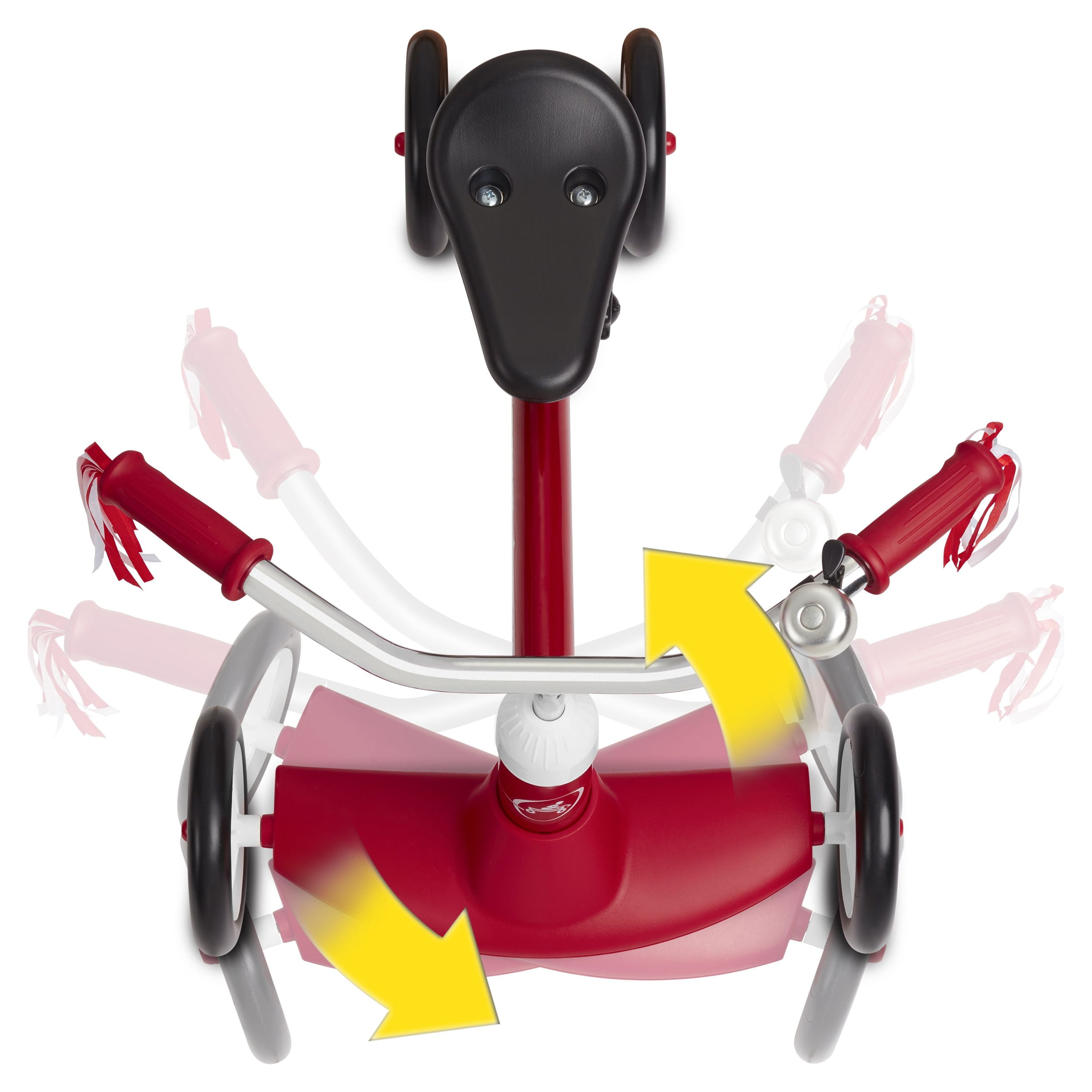 Radio Flyer Scoot About Ride-On Tricycle for Toddlers Ages 1-3 Years, Red Steel Frame - Image 5