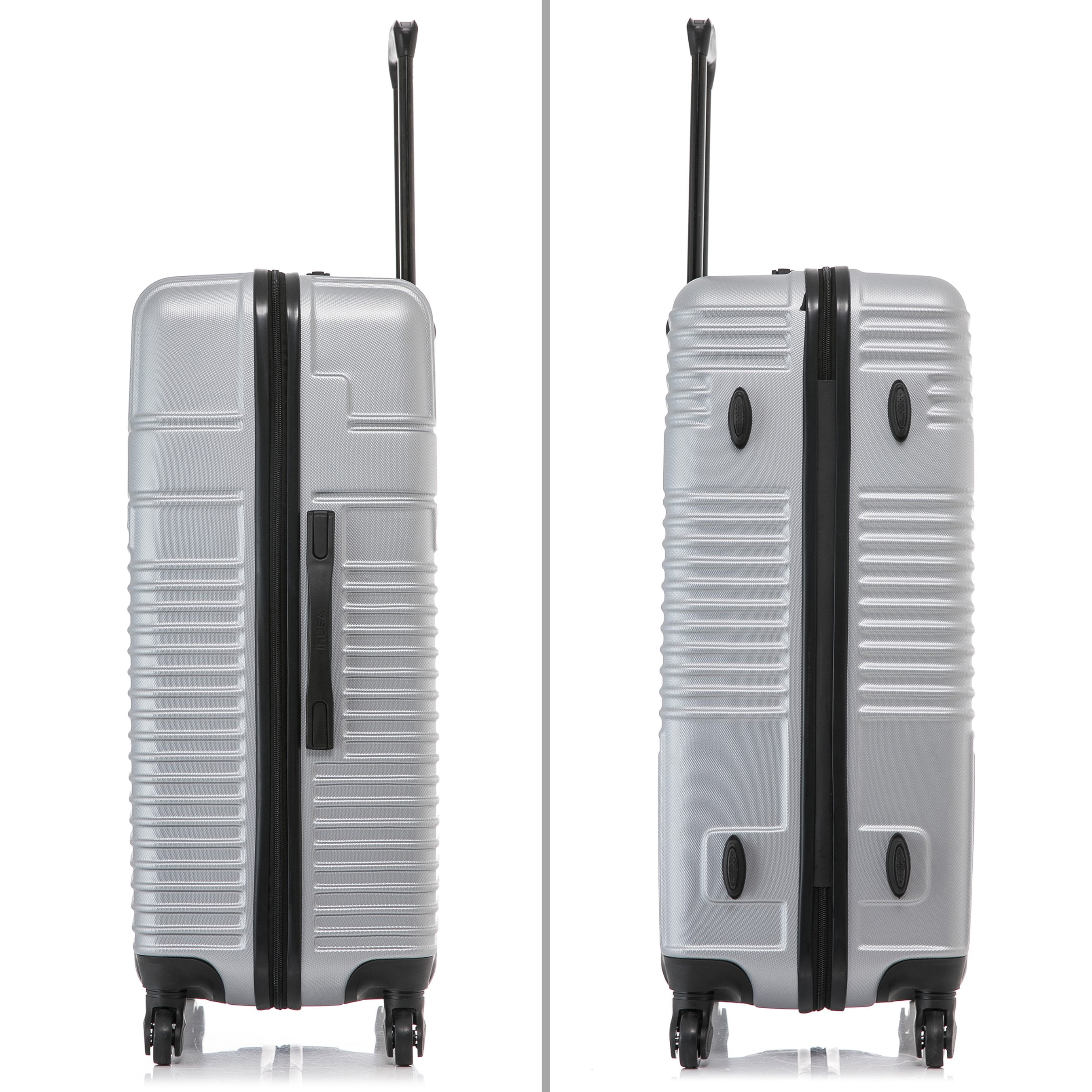 InUSA Resilience 28" Hardside Lightweight Luggage with Spinner Wheels, Handle, and Trolley, Silver - Image 8
