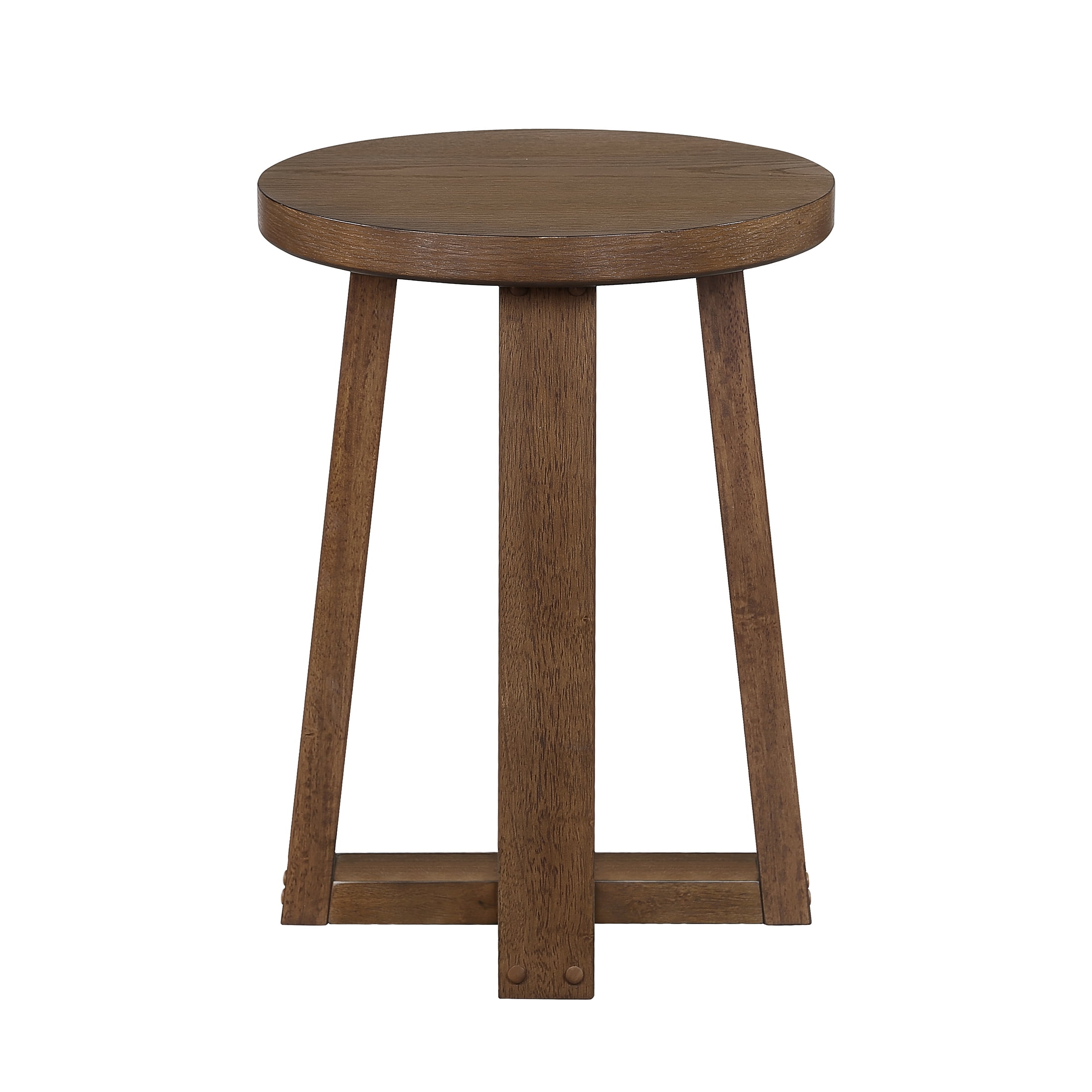Better Homes & Gardens Ezra Round End Table, Walnut Finish - Image 8