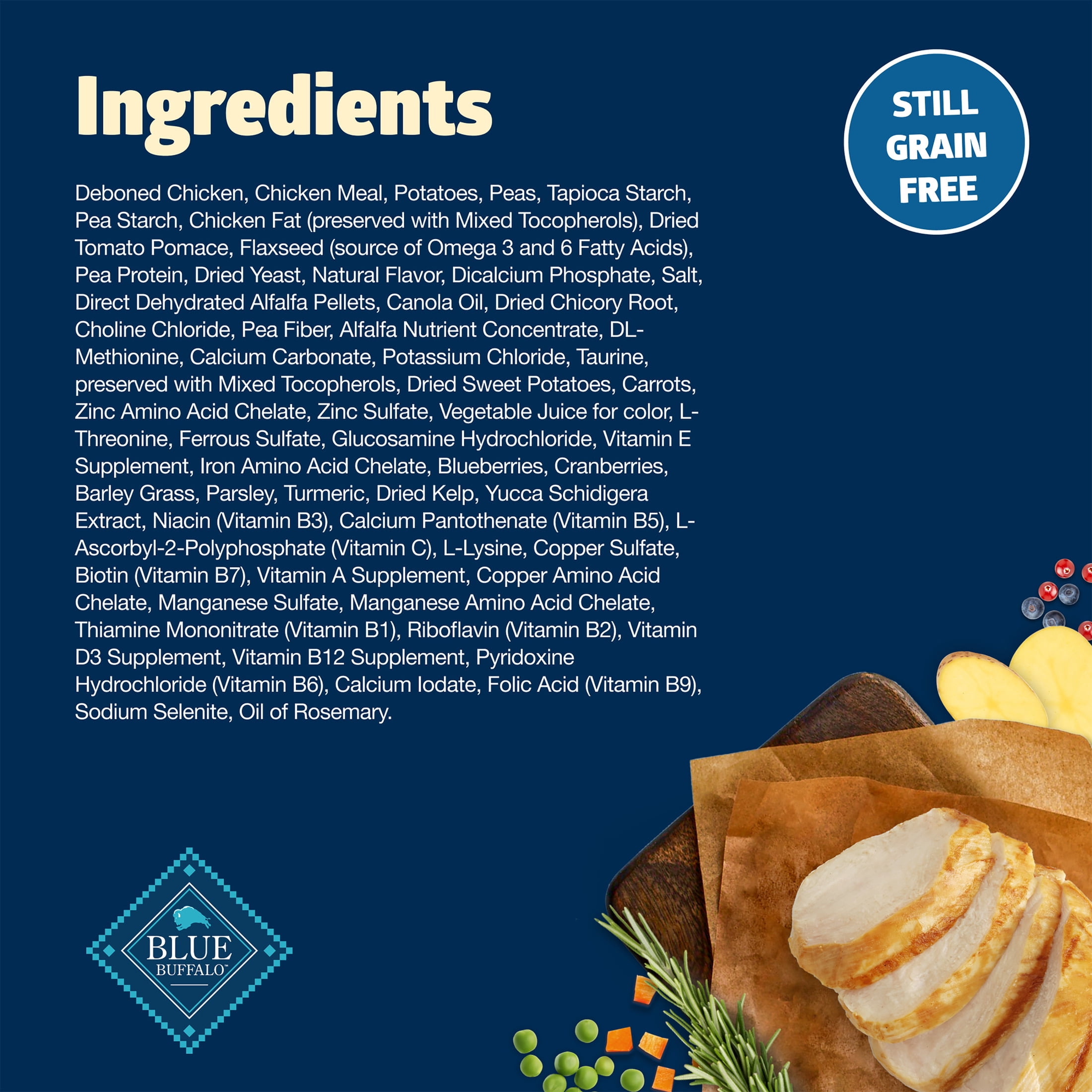 Blue Buffalo Freedom Grain-Free Natural Adult Dry Dog Food, Chicken & Potatoes, 24-lb. Bag - Image 10