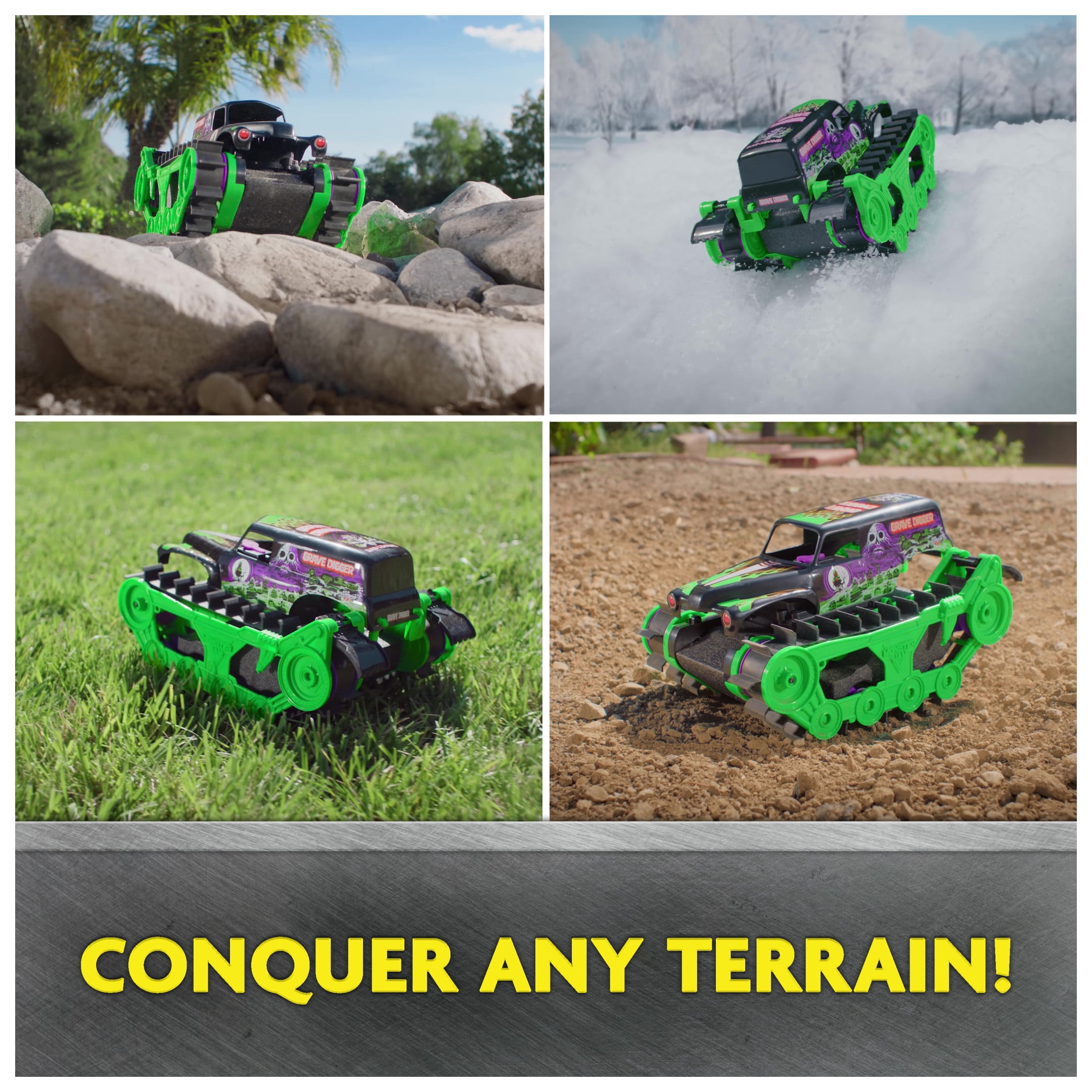 Monster Jam, Official Grave Digger Trax All-Terrain Remote Control Outdoor Vehicle, 1:15 Scale, Kids Toys for Boys and Girls Ages 4 and Up - Image 6