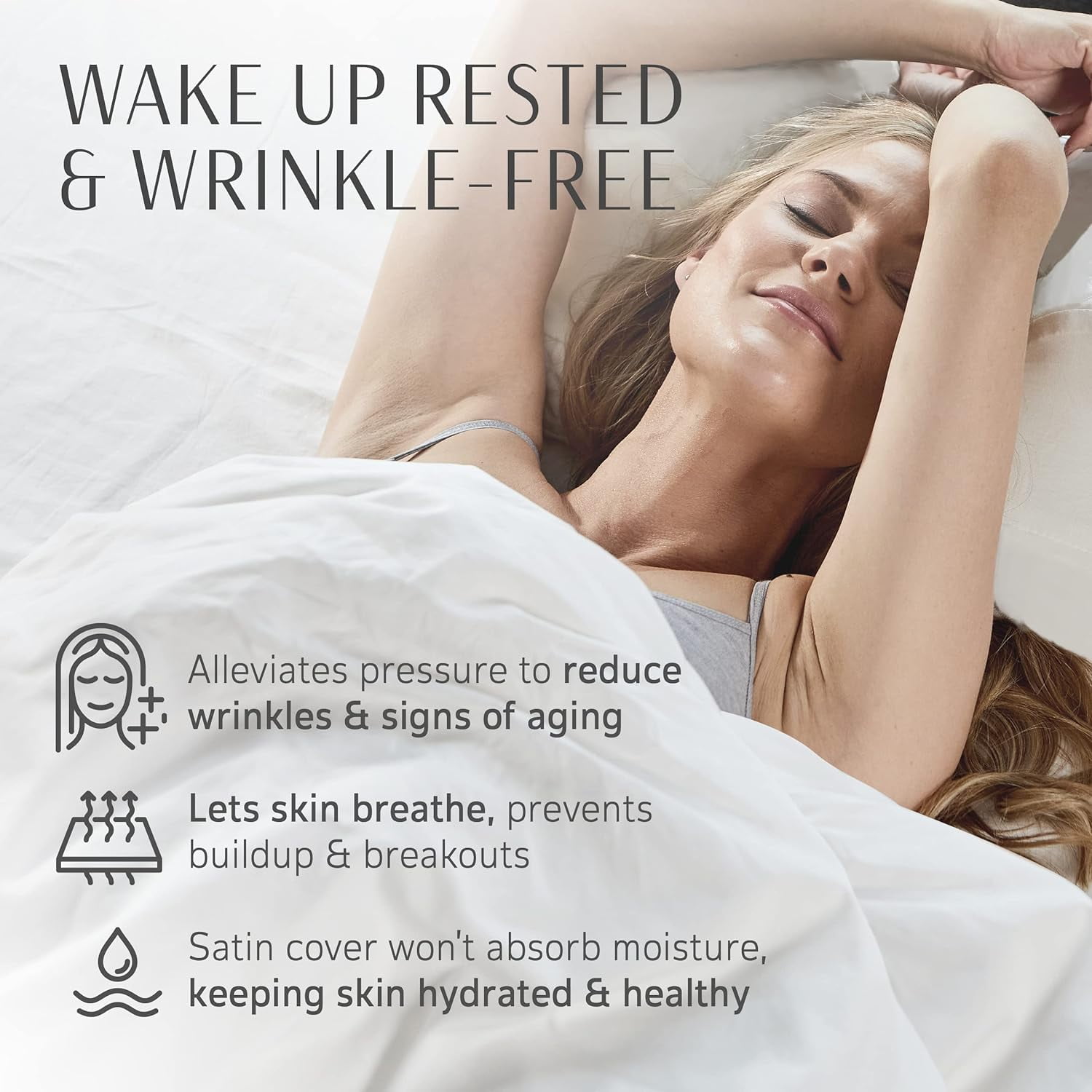 YourFacePillow Habit-Forming Memory Foam Neck Pillows, White Solid Print, 1 Count - Image 8