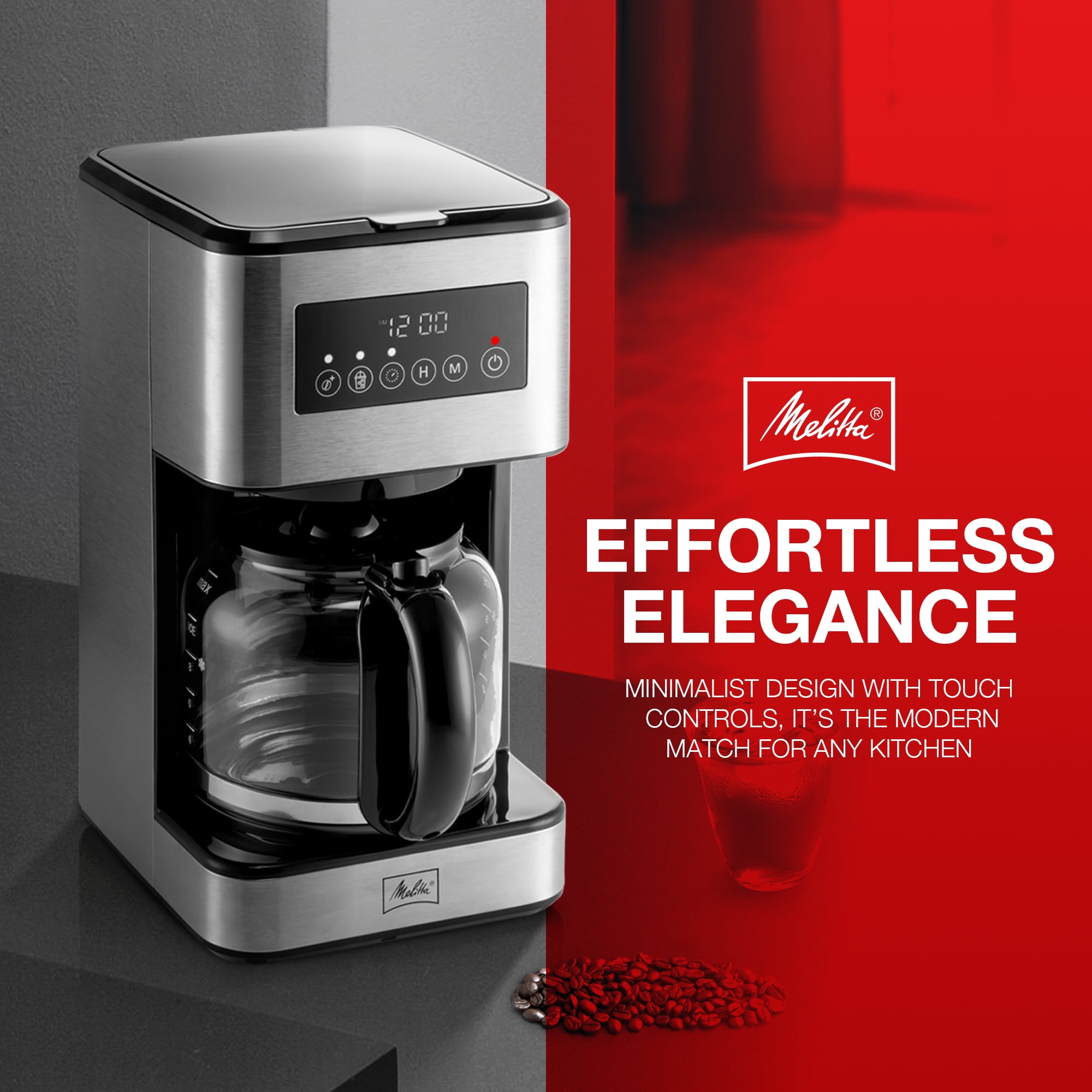 Melitta® Aroma Tocco™ Plus 12-cup Hot and Iced Drip Coffee Maker with Glass Carafe and Touch Control Display - Image 2