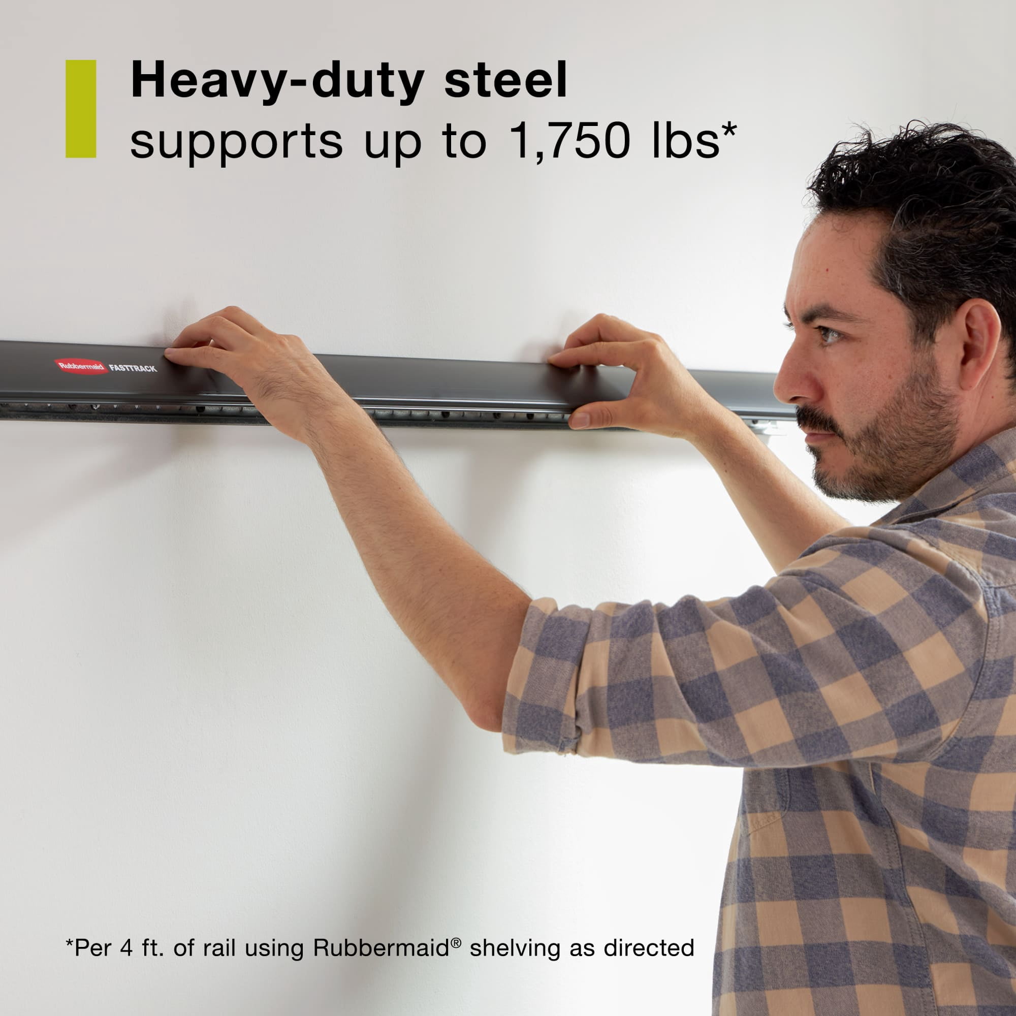 Rubbermaid Garage FastTrack 8-Piece Small Kit, Black/Grey - Image 4