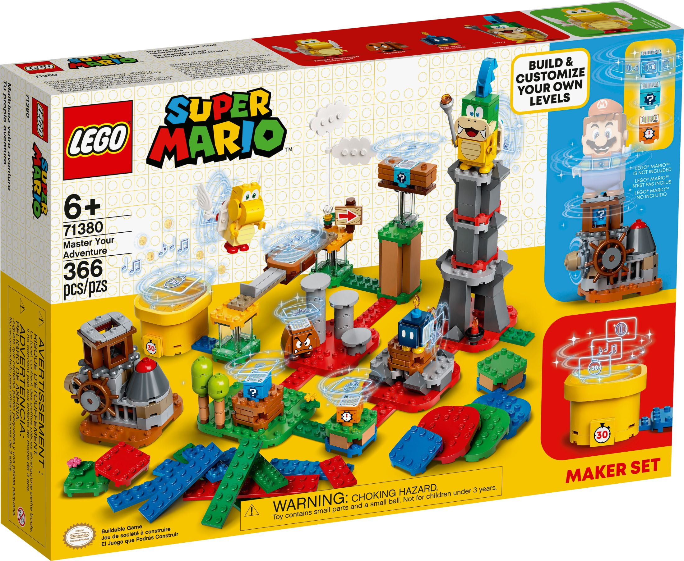LEGO Super Mario Master Your Adventure Maker Set 71380 Building Kit; Collectible Gift Toy Playset for Creative Kids (366 Pieces) - Image 3