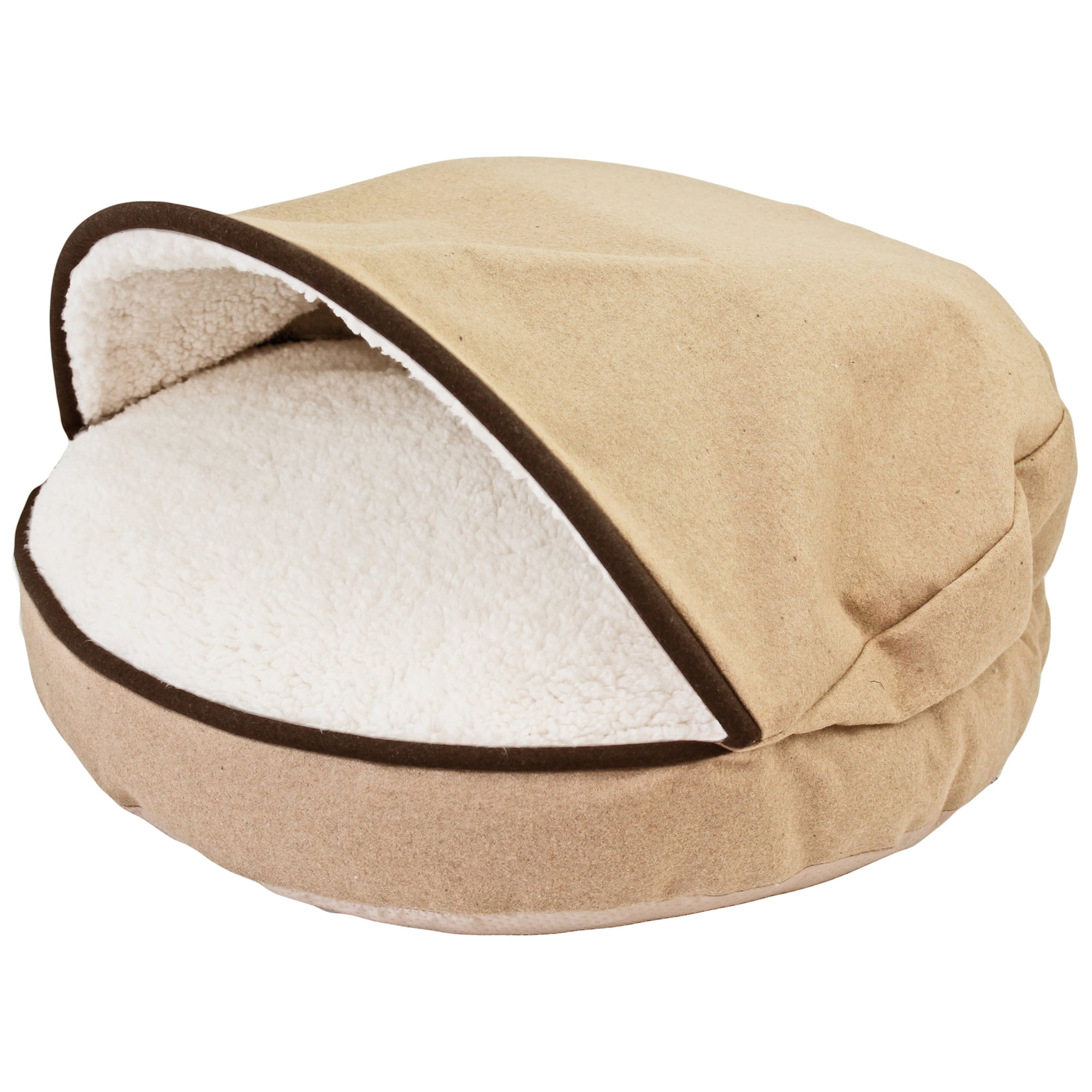 Precious Tails Plush Felt Sherpa Pet Cave Bed - Image 3