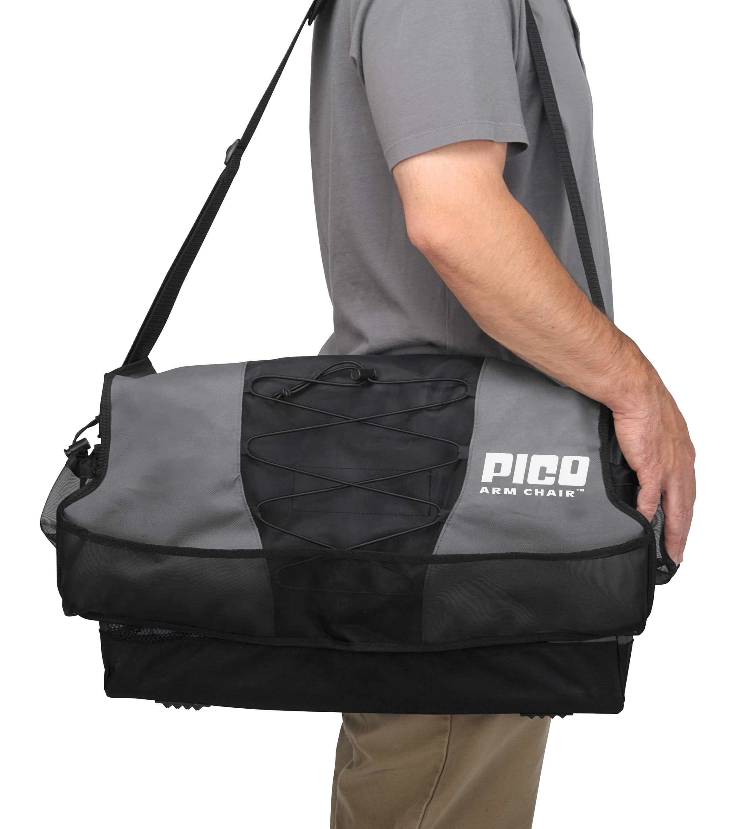 GCI Outdoor Pico Arm Chair Folding Director's Camp Seat, Mercury Gray - Image 6