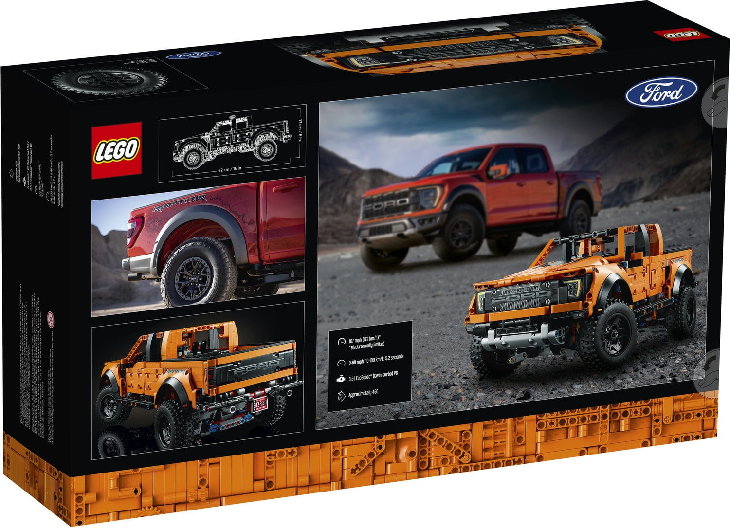 LEGO Technic Ford F-150 Raptor 42126 Model Building Kit; Enjoy an Immersive Build Recreating the Features and Functions of the Powerful Ford F-150 Raptor Pickup Truck (1,379 Pieces) - Image 7
