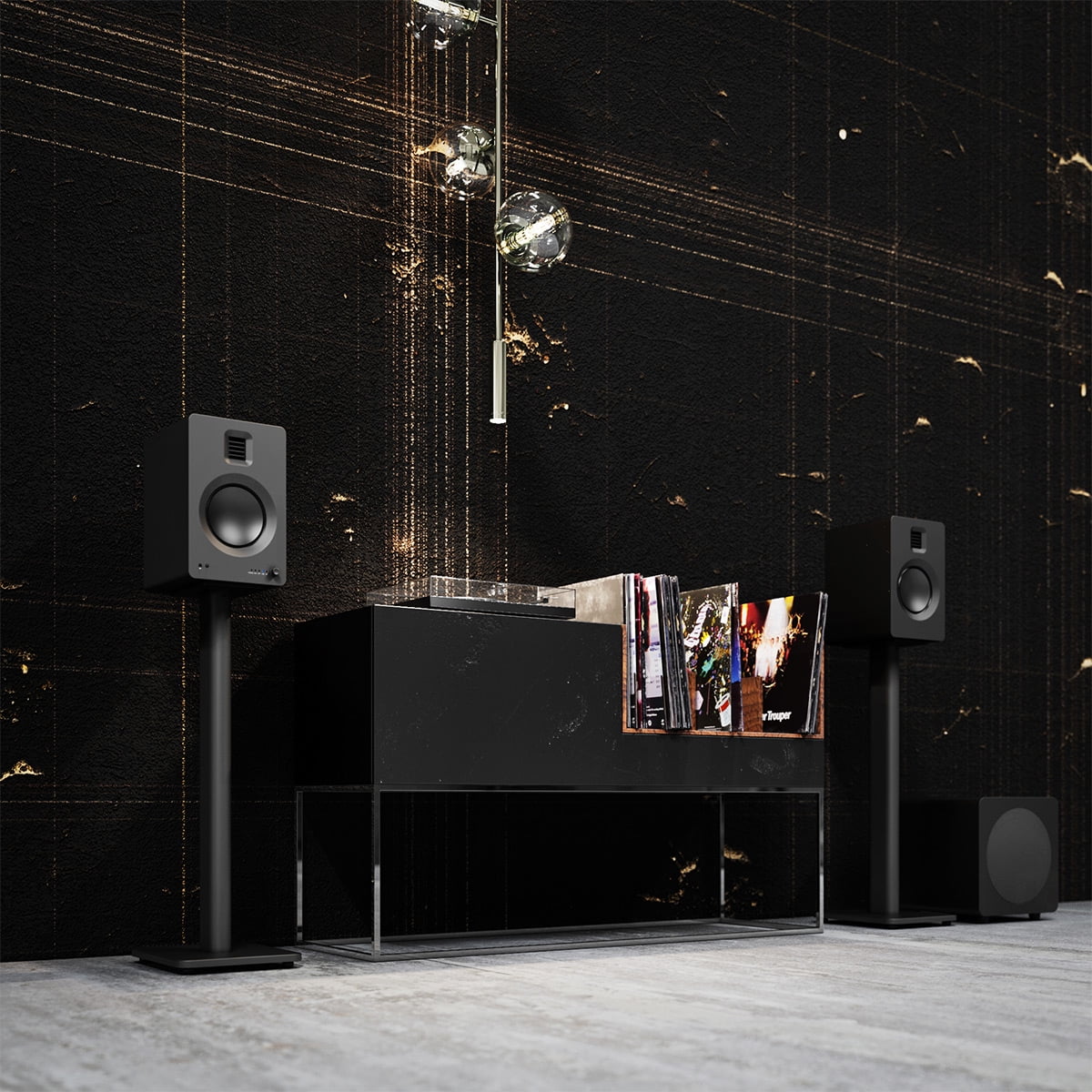 Kanto SP26PL 26" Bookshelf Speaker Stands with Rotating Top Plates and Cable Management – Pair (Black) - Image 3