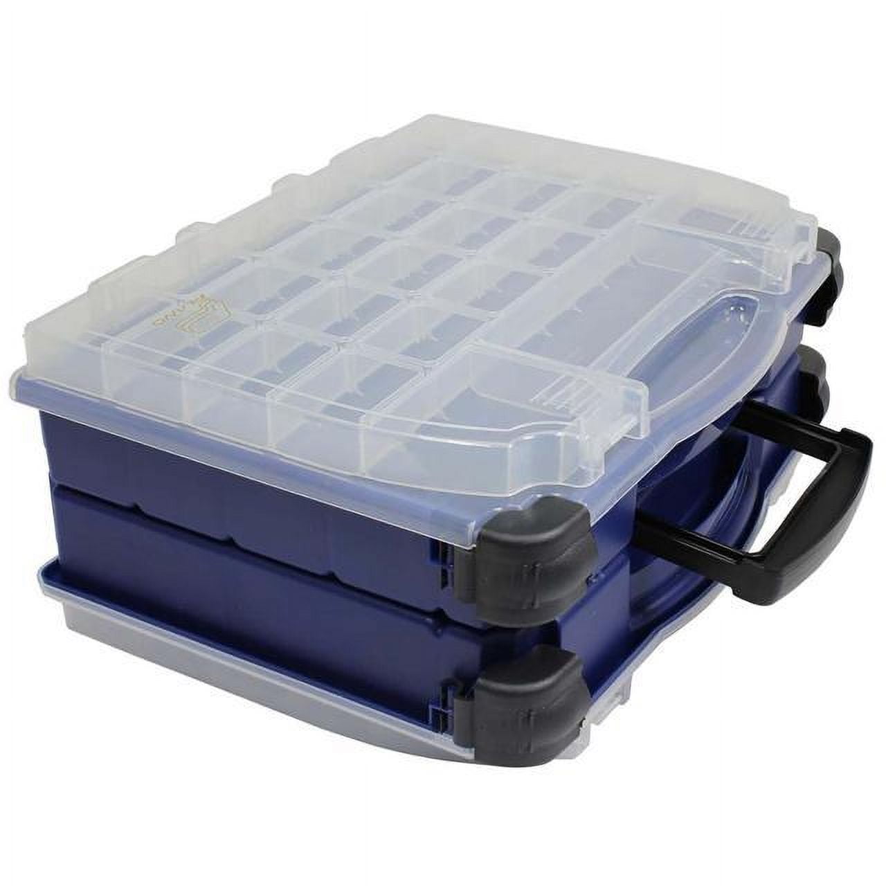 Frabill Dbl Cover - 2 Sided, Fishing Tackle Boxes & Bait Storage - Blue / Clear - Image 2