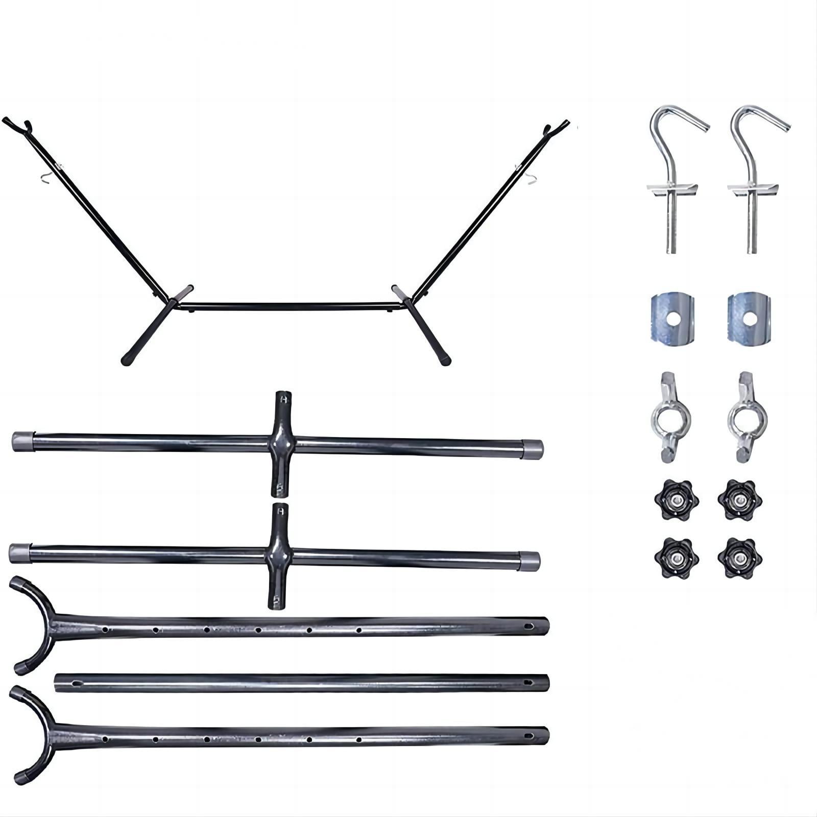 Vebreda 2-Person Brazilian-Style Cotton Double Hammock with Stand Set w/ Carrying Bag - Brown - Image 8