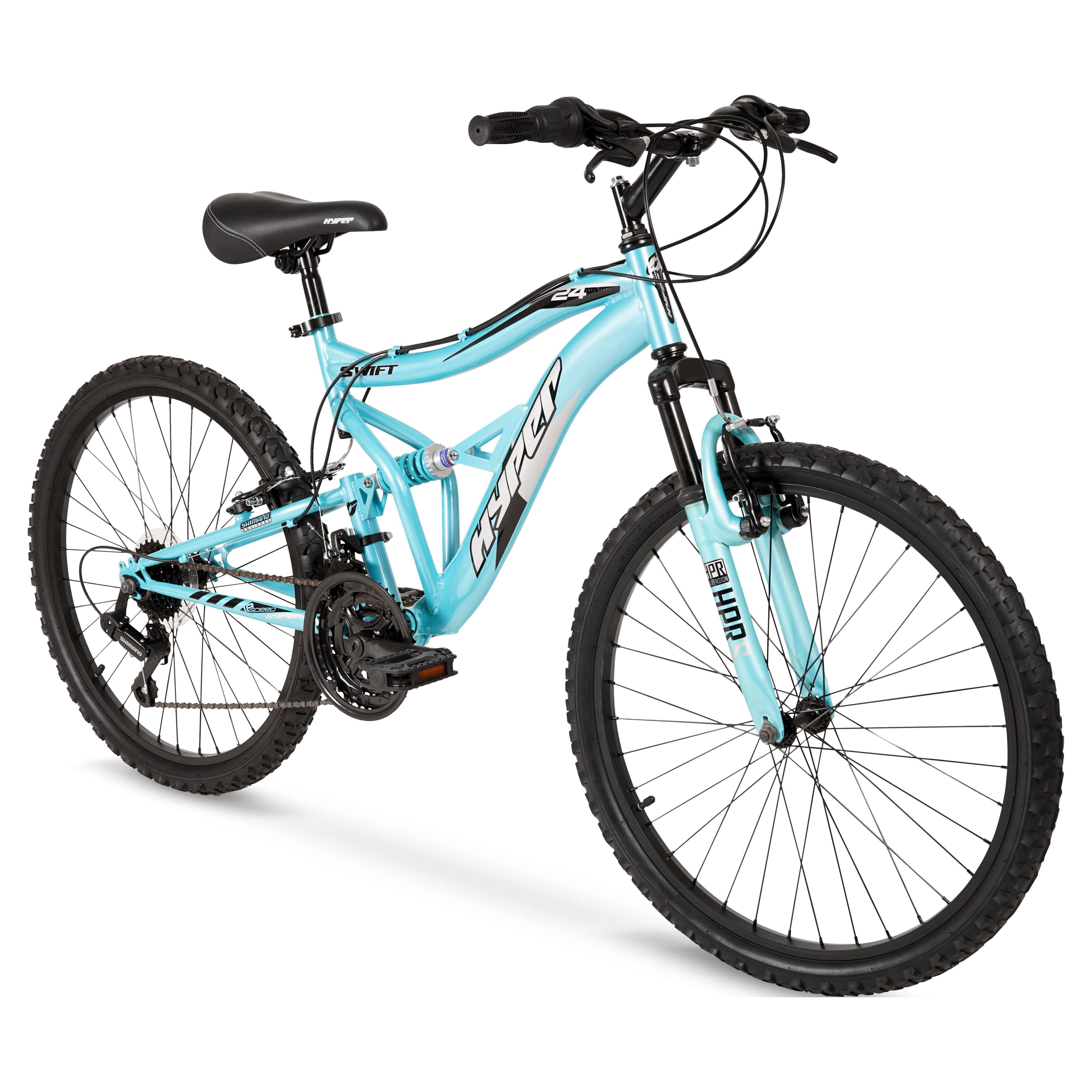 Hyper Bicycles 24" Girl's Swift Mountain Bike for Kids, Blue - Image 2