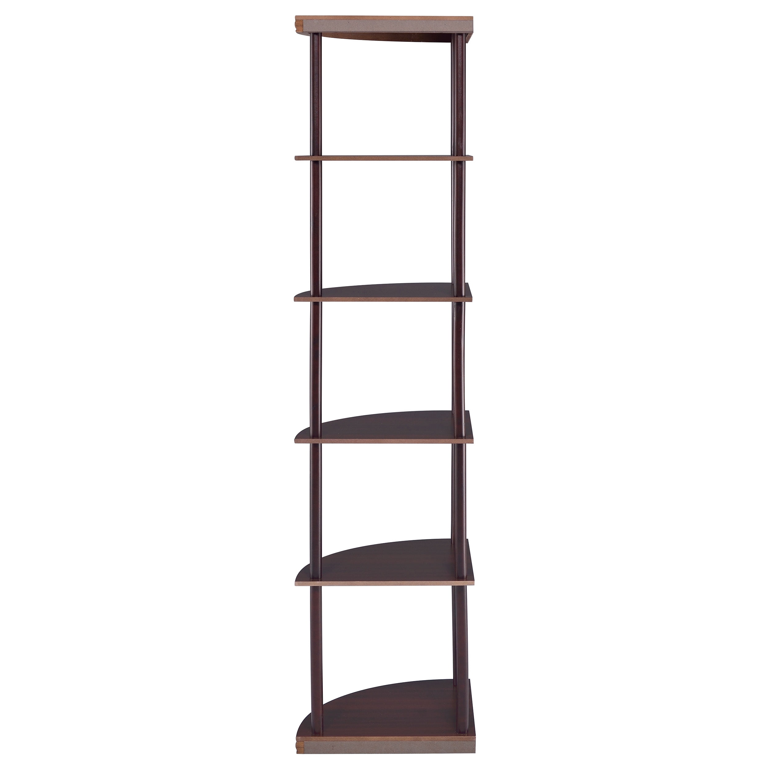 Bonwick 72-inch 5-shelf Corner Bookshelf Cappuccino - Image 2