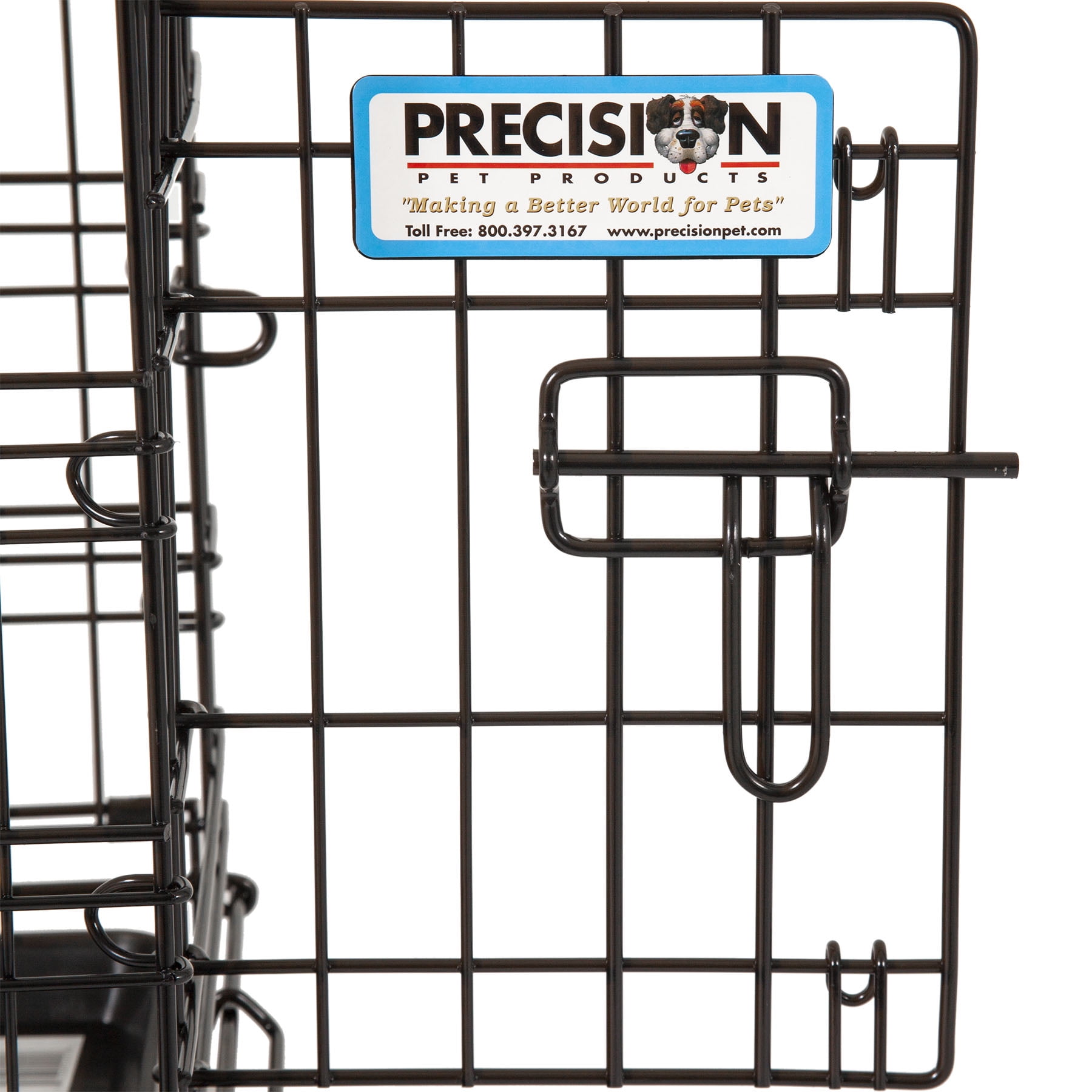 Precision Pet Products 36" Metal Pet Crate for Dogs with Mat - Image 2