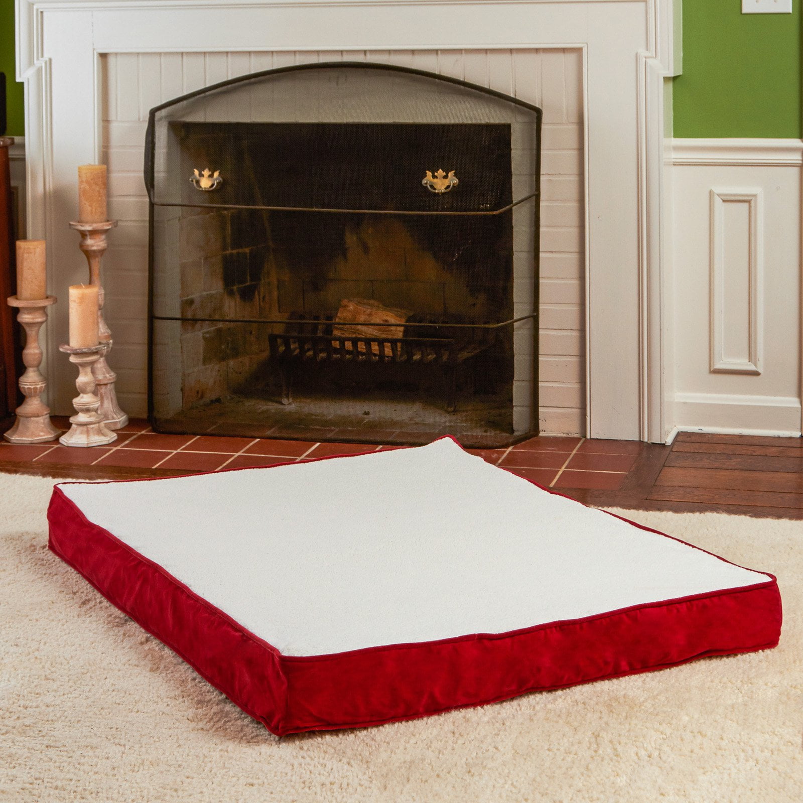 BINLIS Happy Hounds Small Orthopedic Dog Bed with Reversible Cover, Latte Solid - Image 4